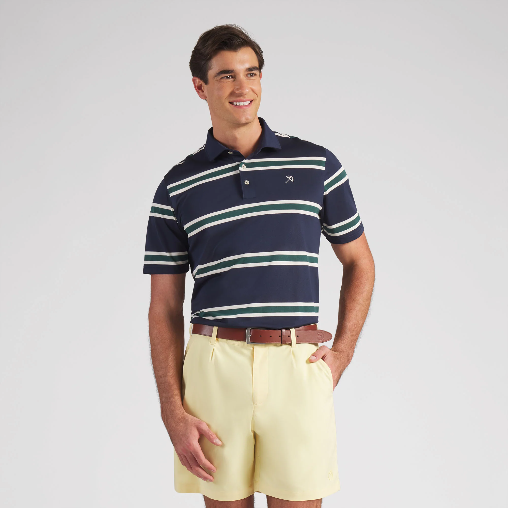 AP Pique Stripe Golf Polo - Image 14