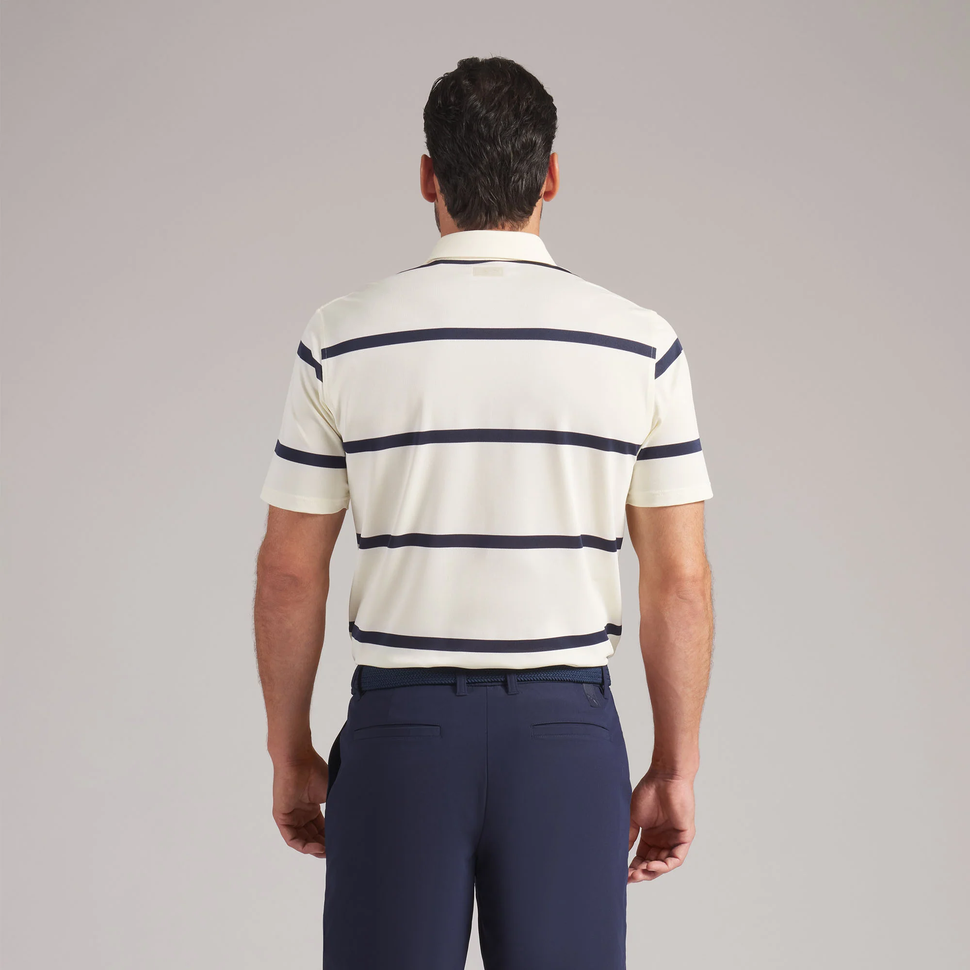 AP Pique Stripe Golf Polo - Image 3