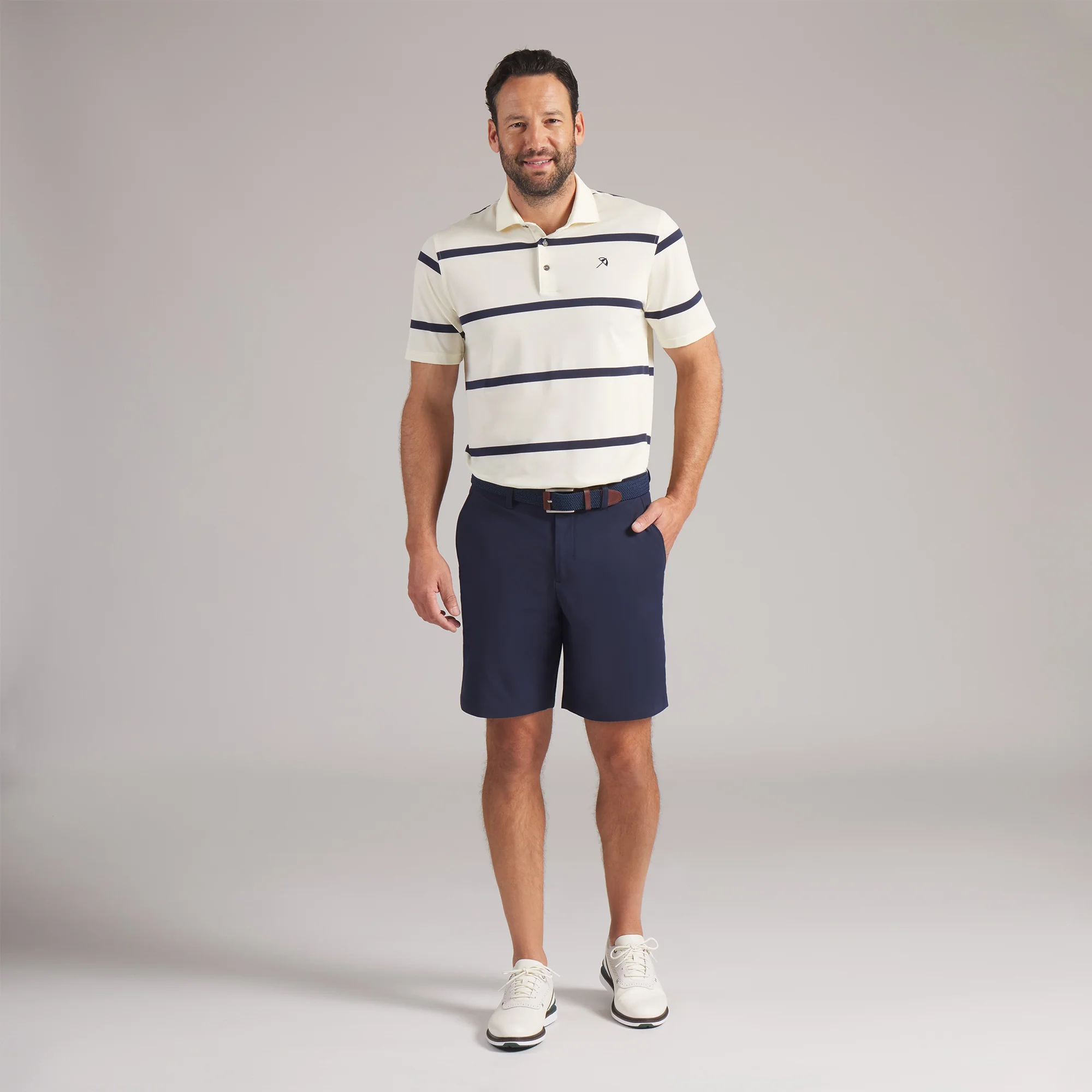 AP Pique Stripe Golf Polo - Image 4