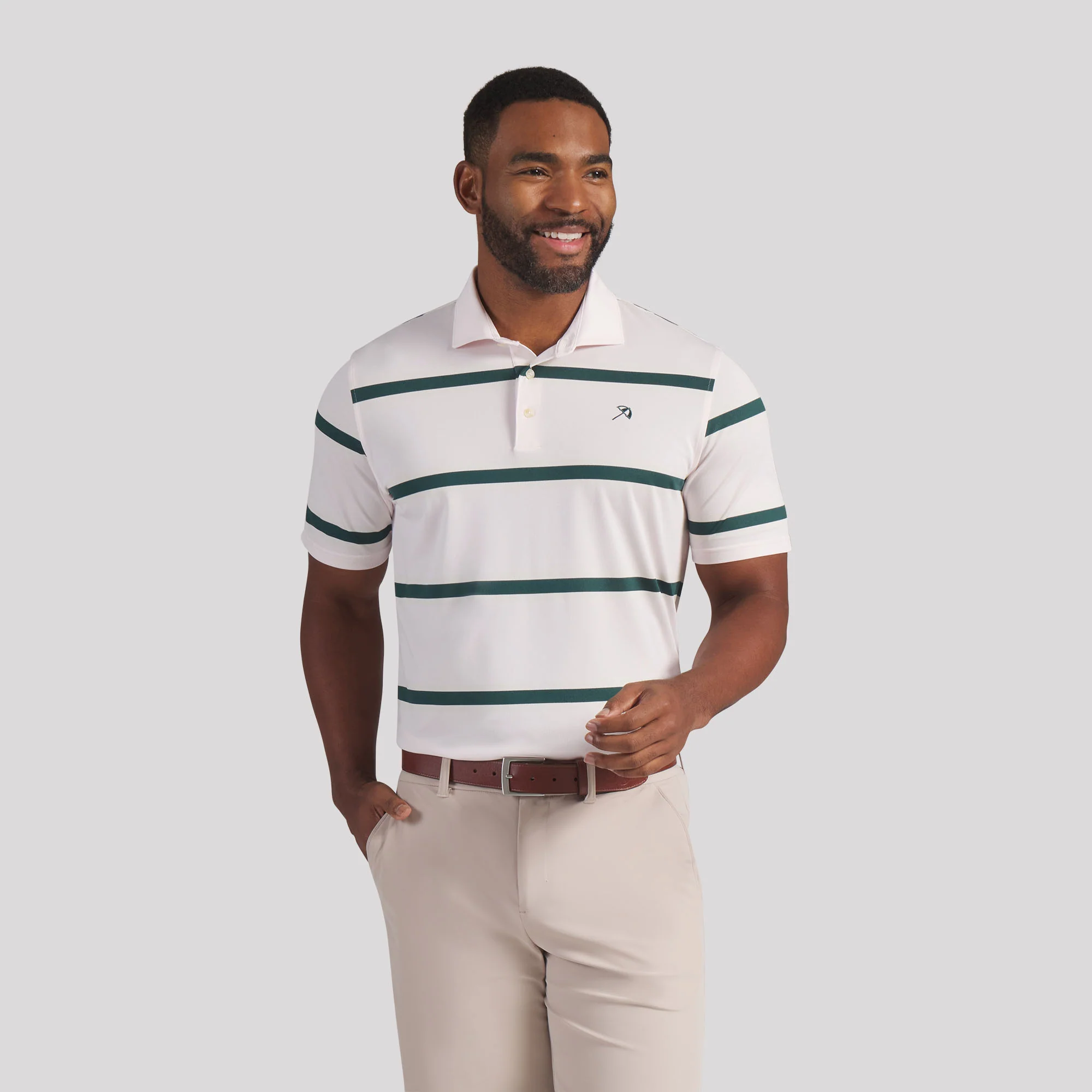 AP Pique Stripe Golf Polo - Image 8
