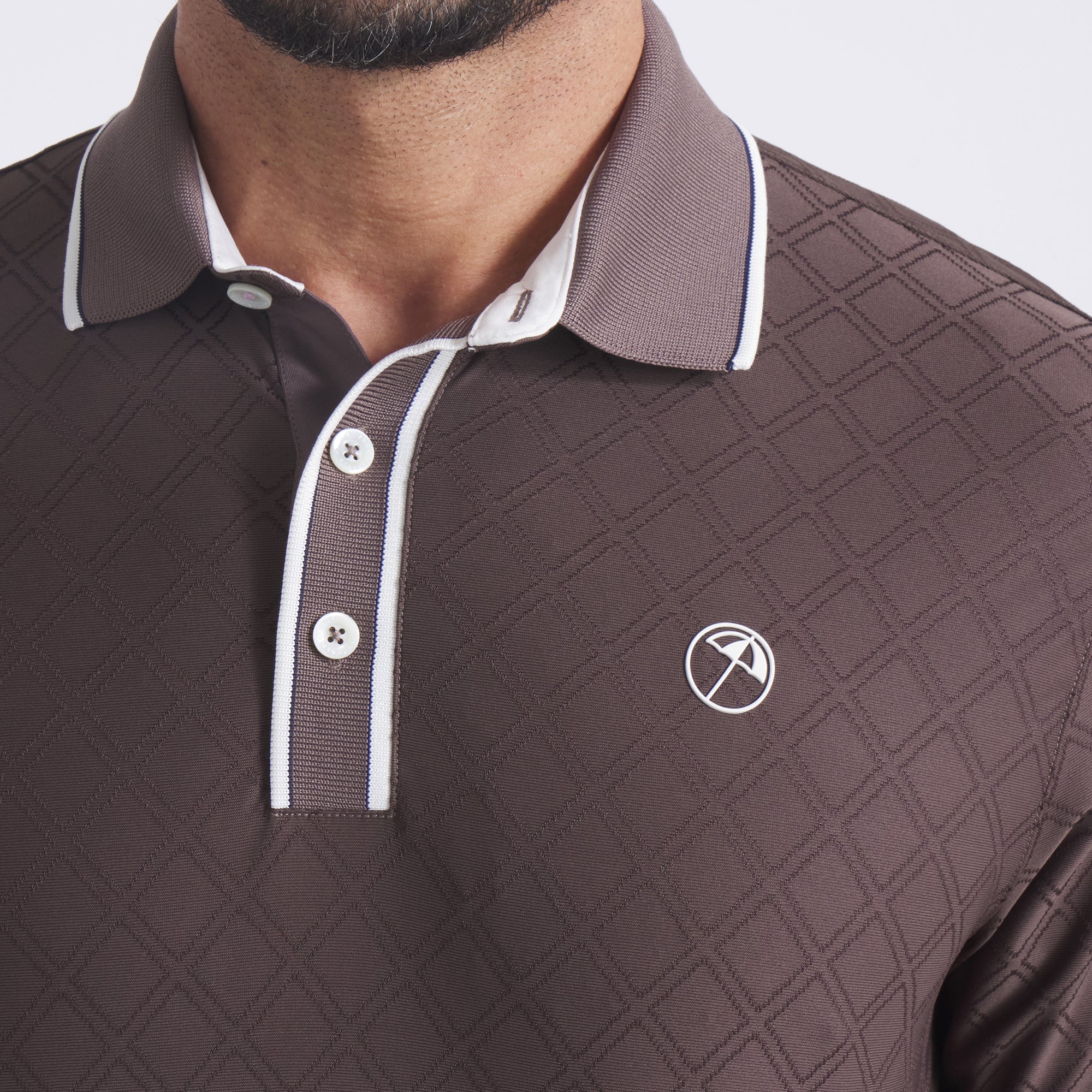 AP Tipped Jacquard Golf Polo - Image 3