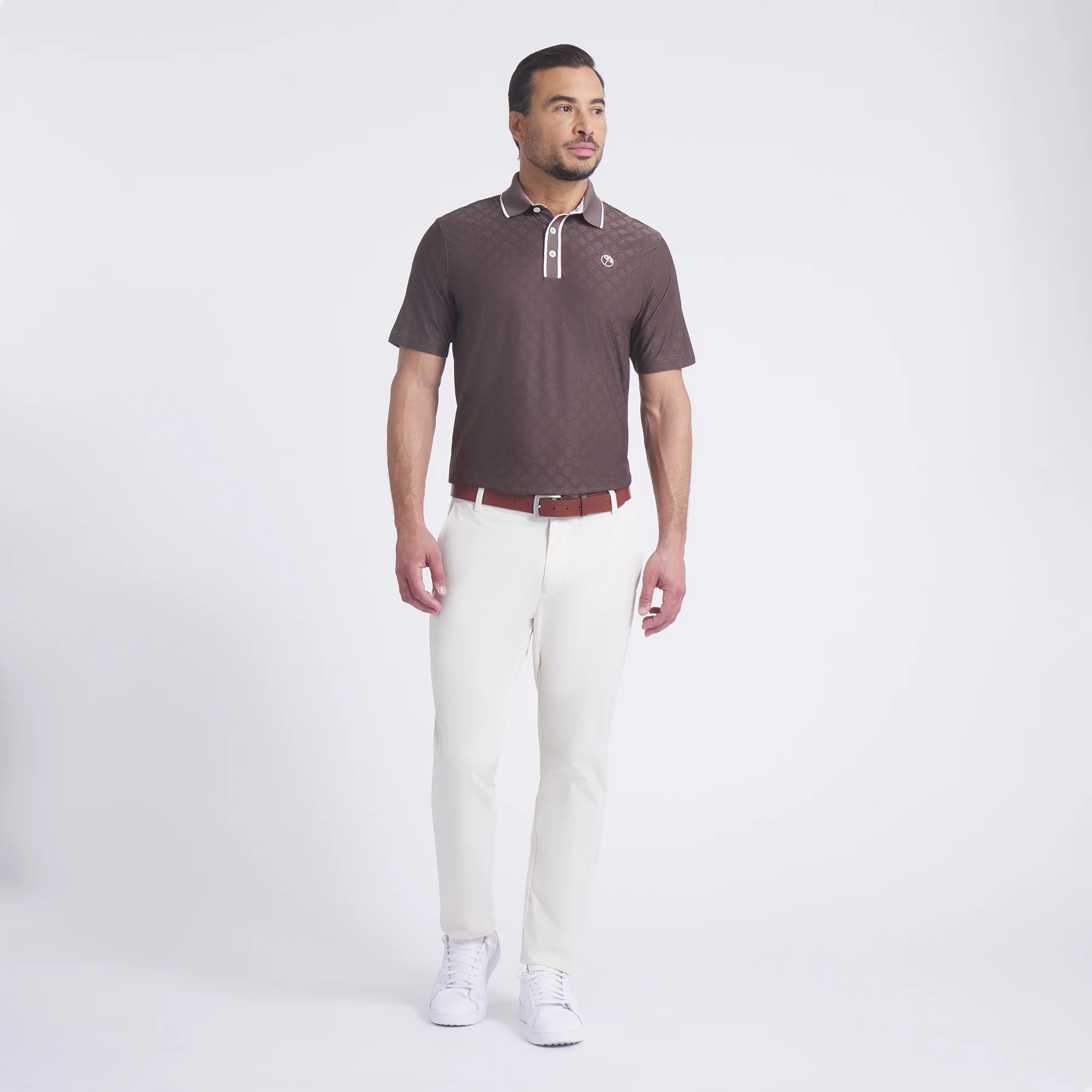 AP Tipped Jacquard Golf Polo - Image 4