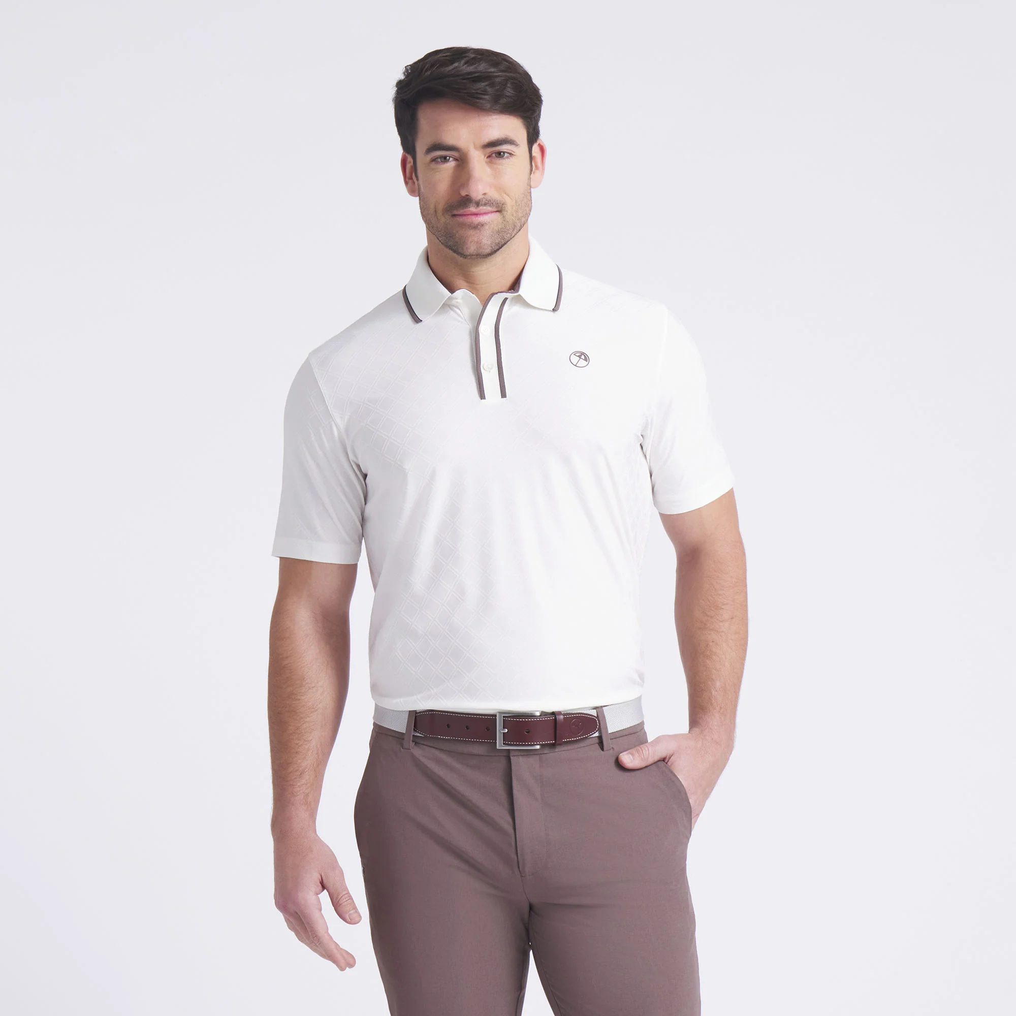 AP Tipped Jacquard Golf Polo - Image 43