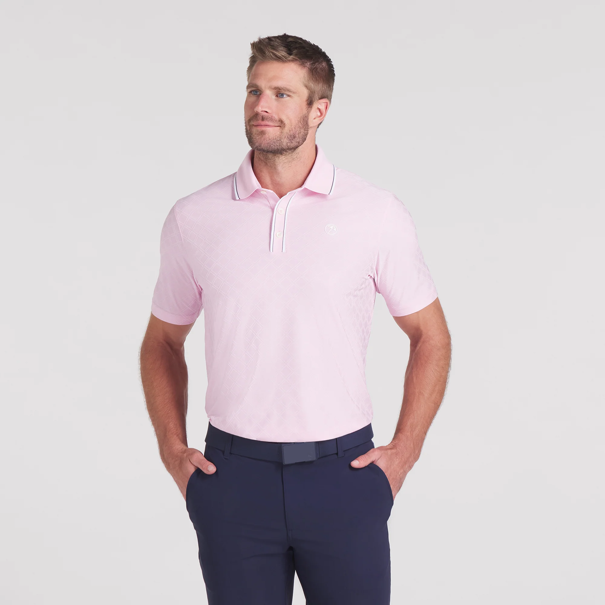 AP Tipped Jacquard Golf Polo - Image 7