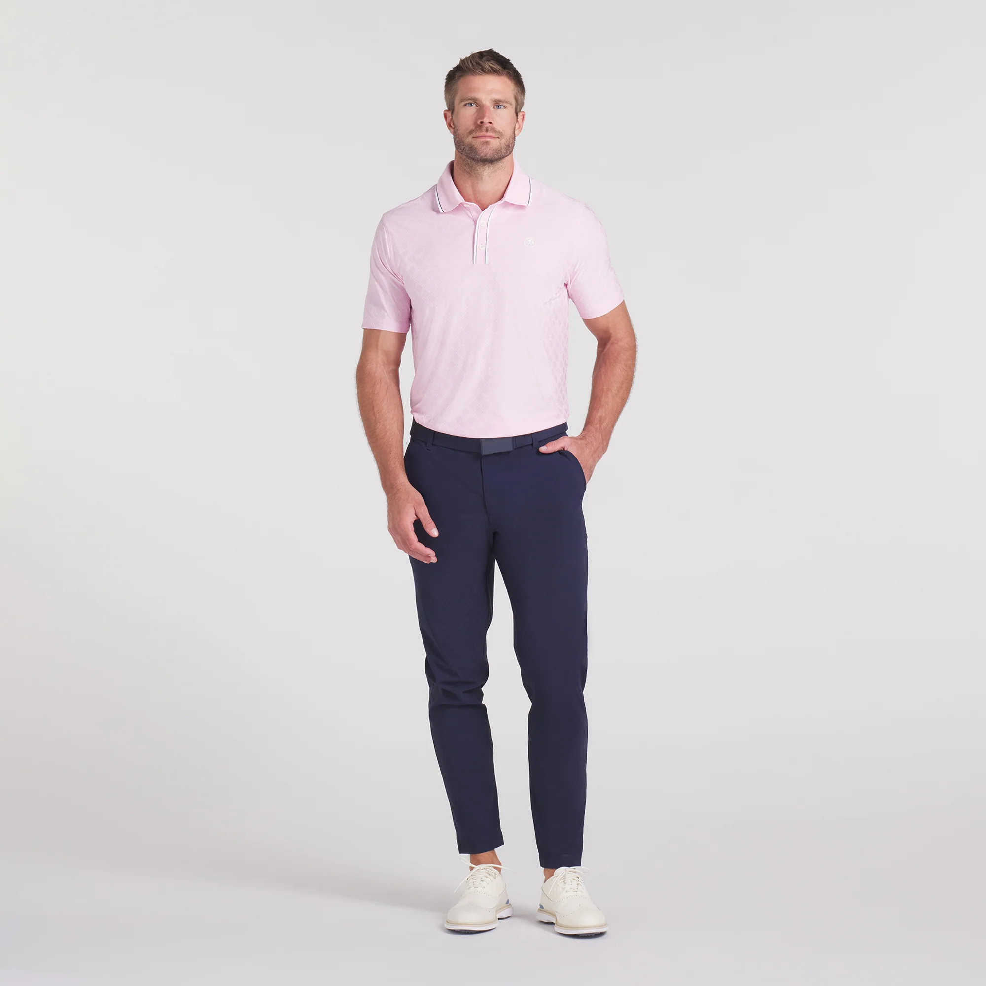 AP Tipped Jacquard Golf Polo - Image 9