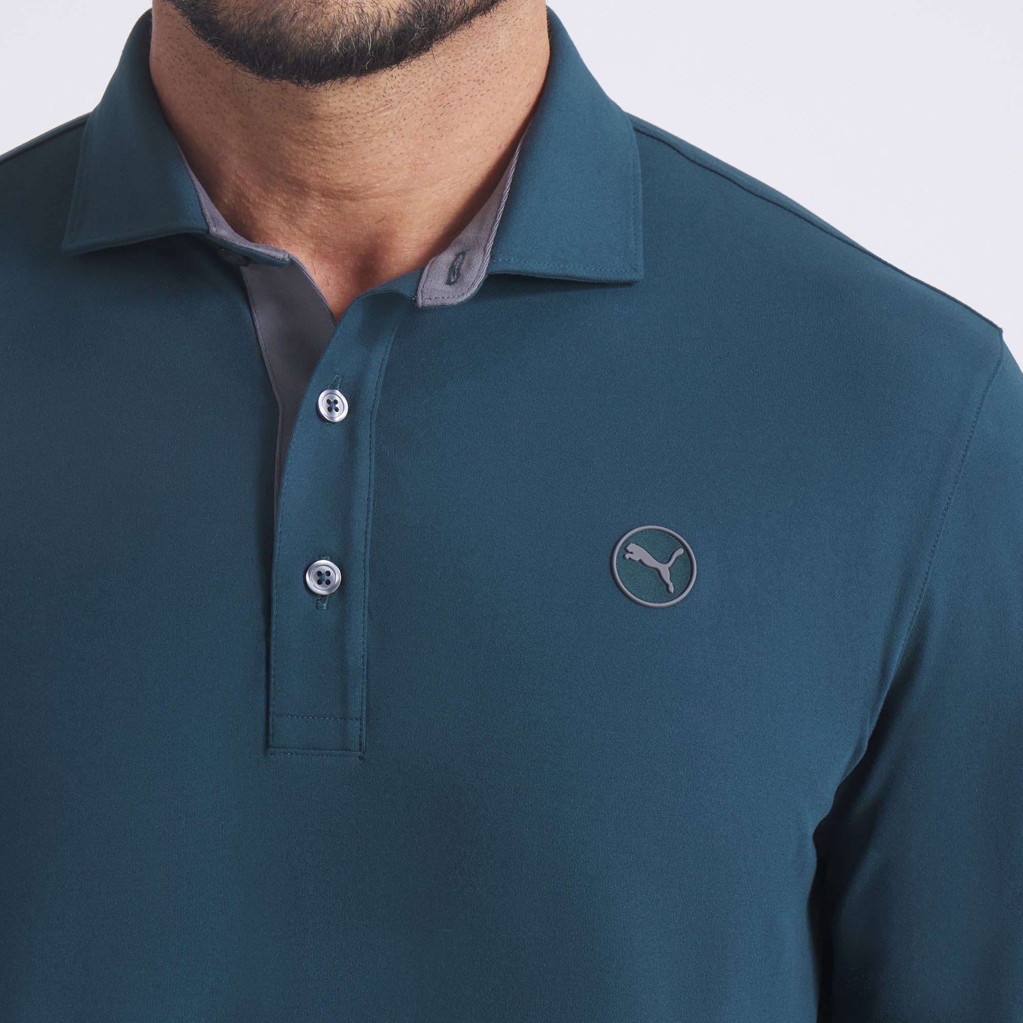 CLOUDSPUN Long Sleeve Midweight Golf Polo - Image 3