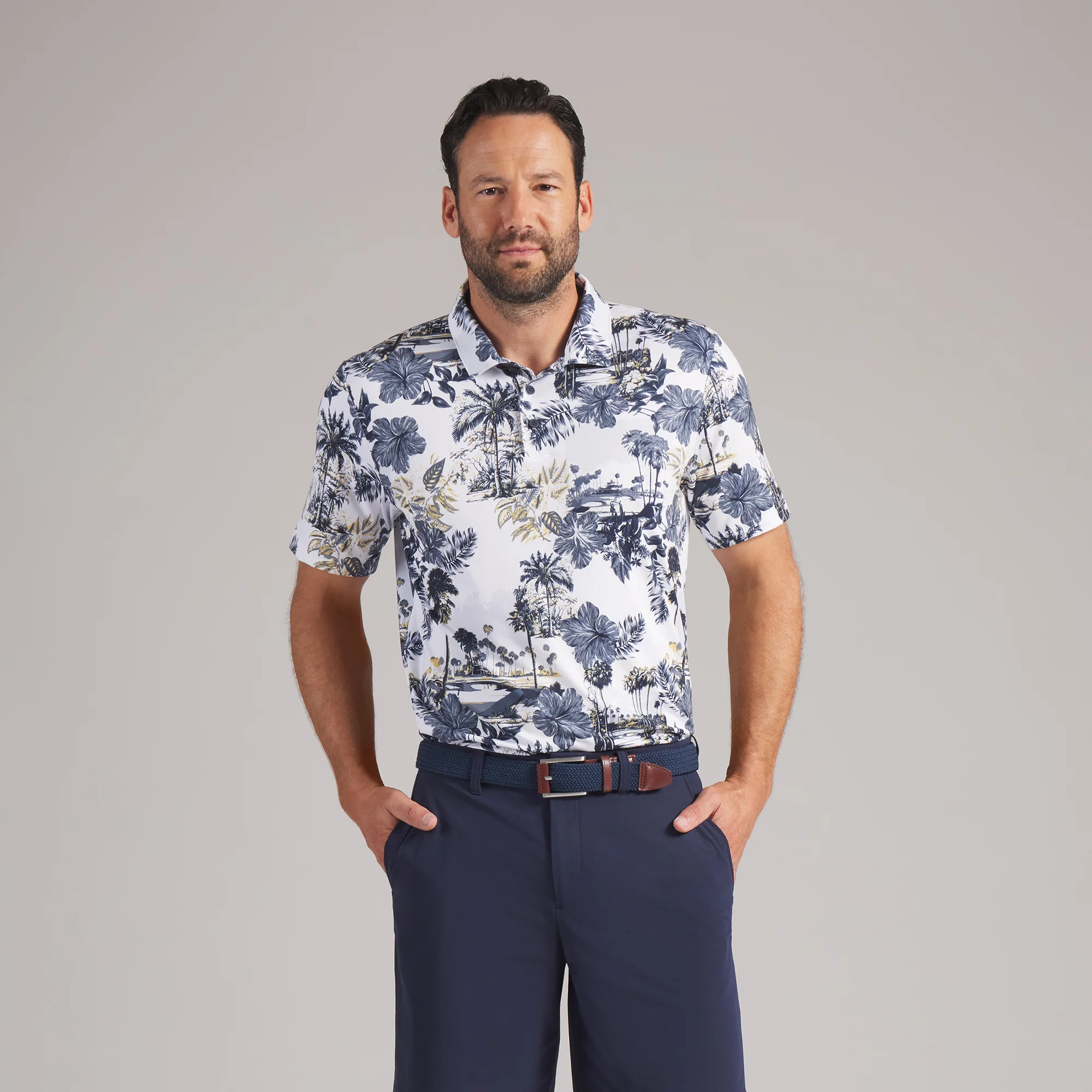 CLOUDSPUN Palm BN Golf Polo