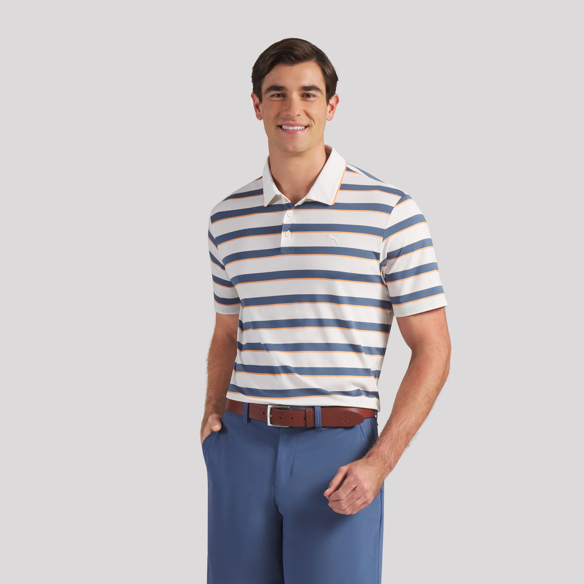 CLOUDSPUN Stripe Golf Polo