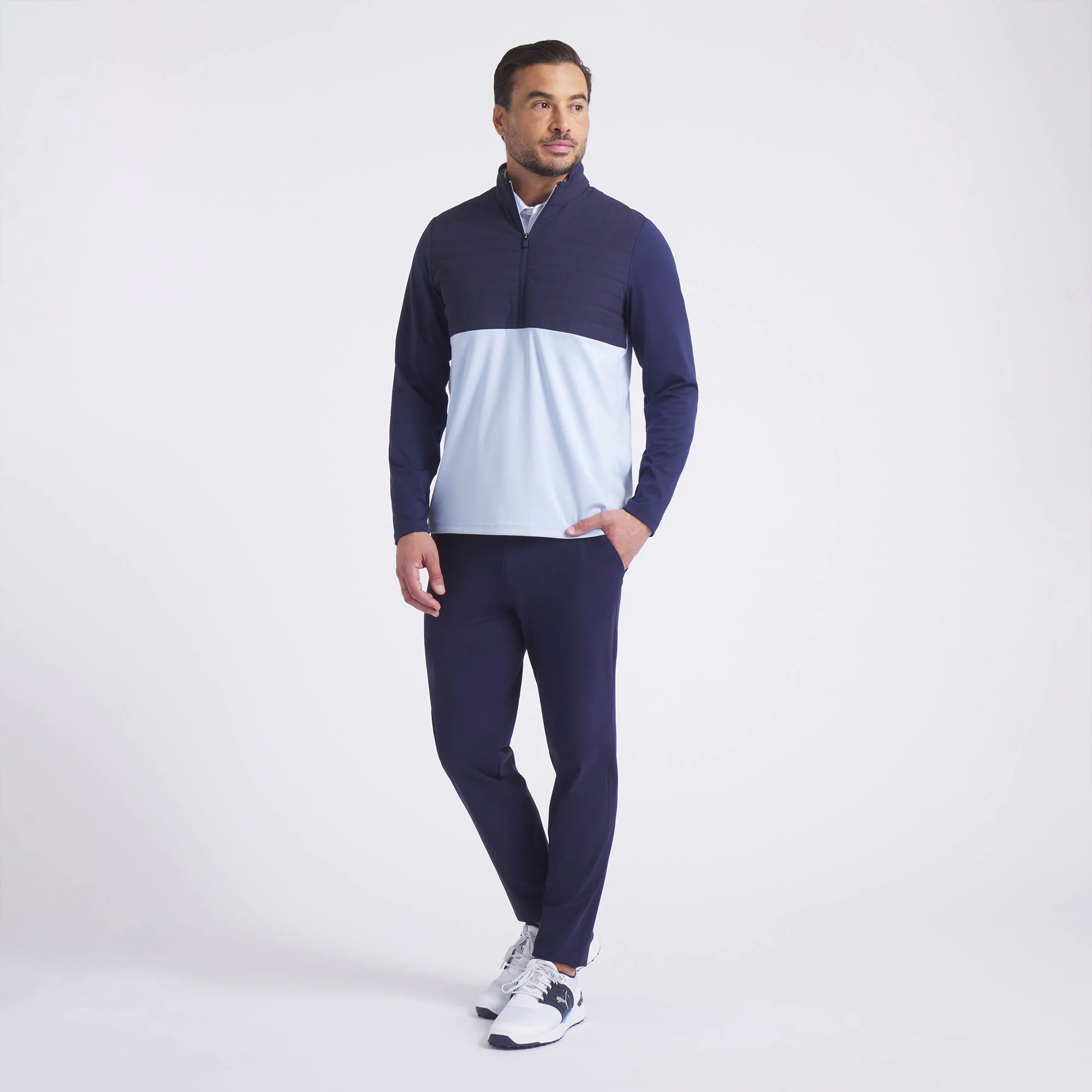 CLOUDSPUN Tech Hybrid 1/2 Zip Golf Jacket - Image 4