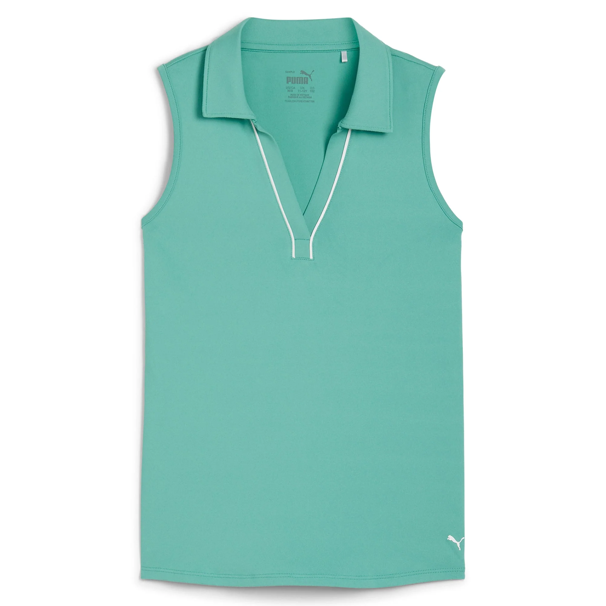 Girl's CLOUDSPUN Piped Sleeveless Golf Polo - Image 3