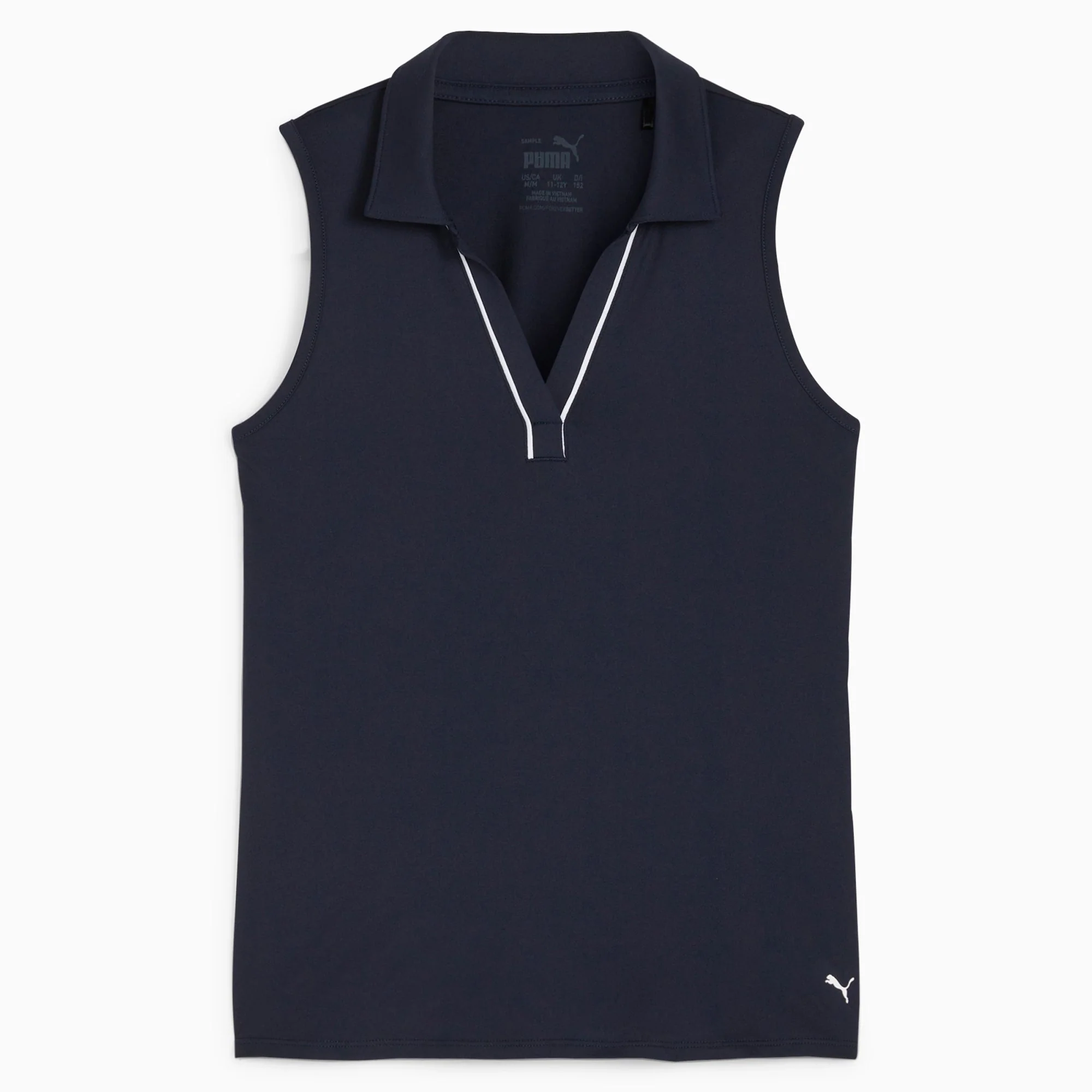 Girl's CLOUDSPUN Piped Sleeveless Golf Polo - Image 4