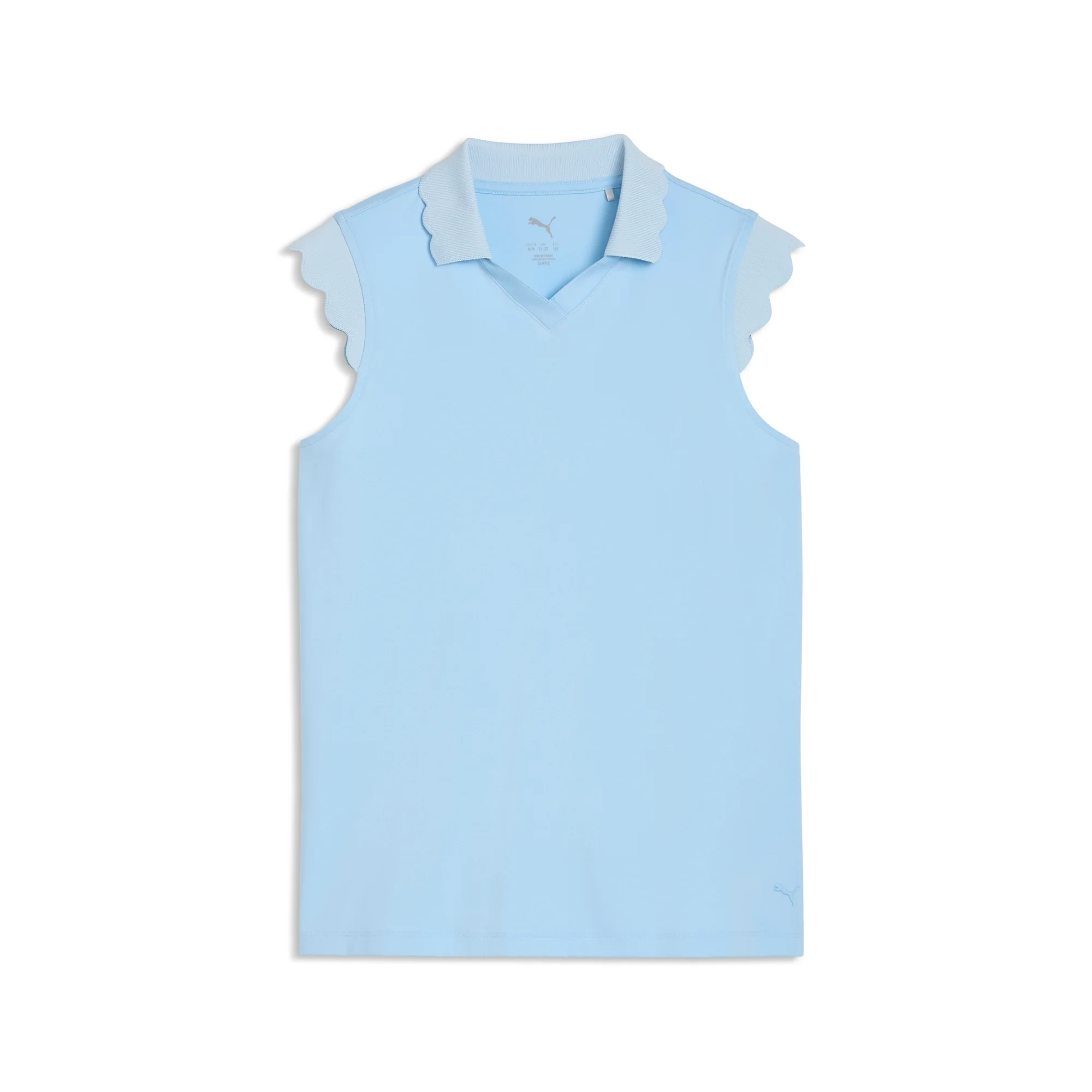 Girl's CLOUDSPUN Scallop Sleeve Golf Polo