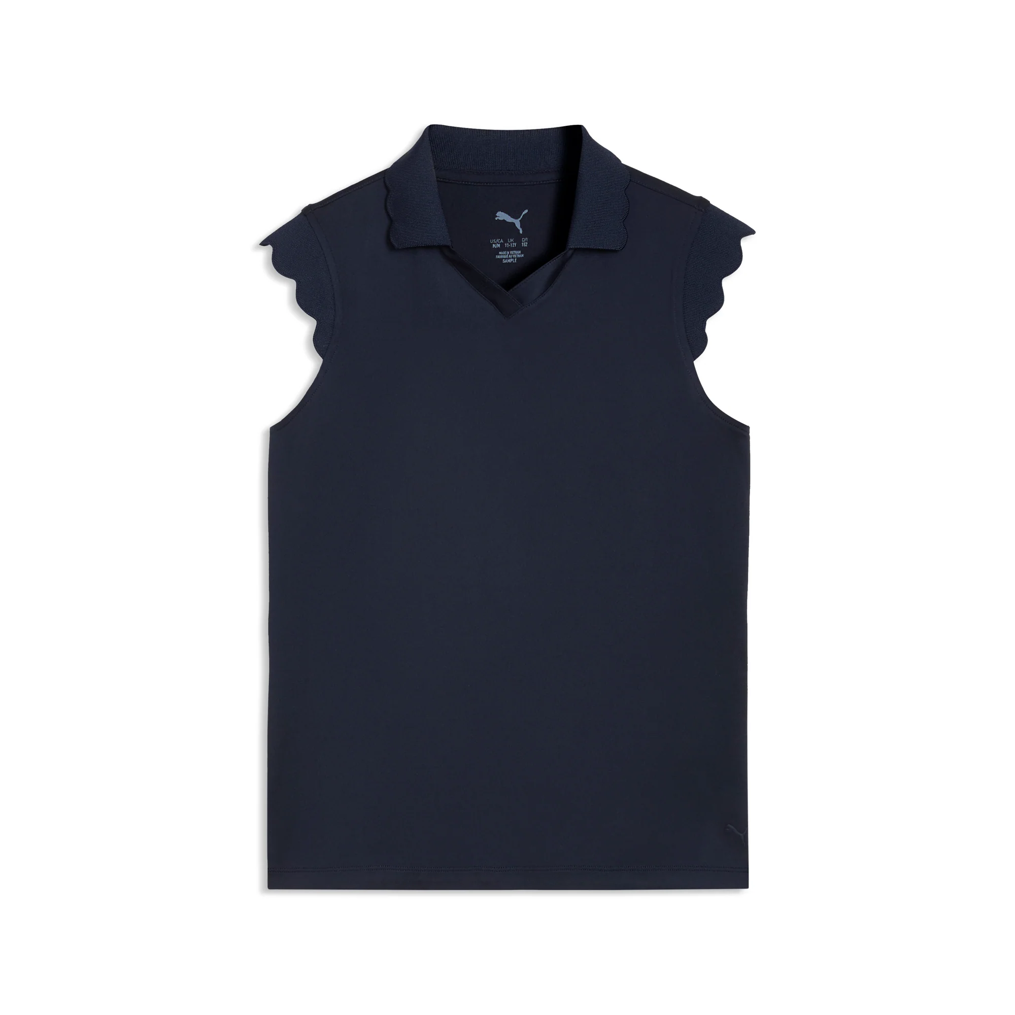 Girl's CLOUDSPUN Scallop Sleeve Golf Polo - Image 5