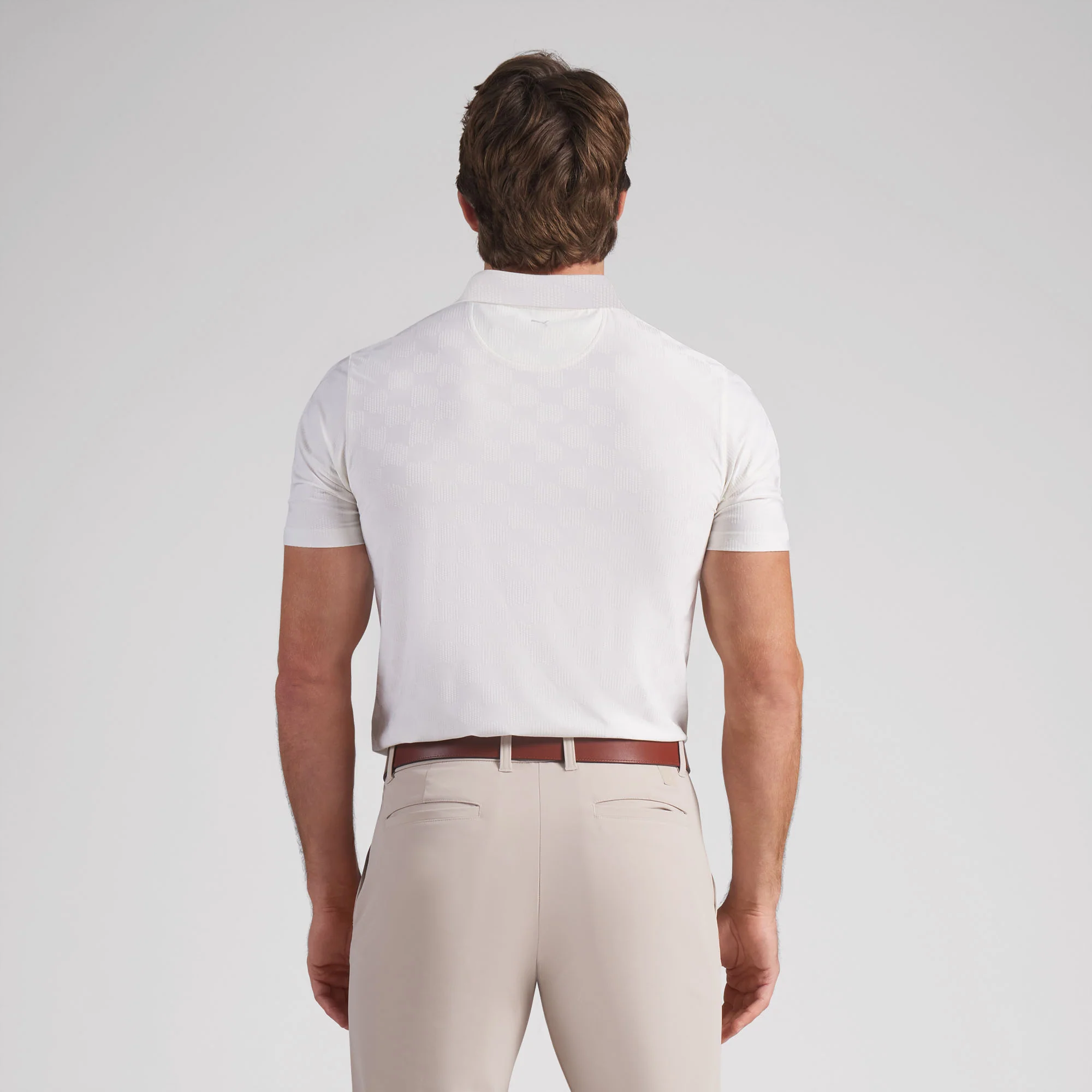 MATTR Check Jacquard BN Golf Polo - Image 3