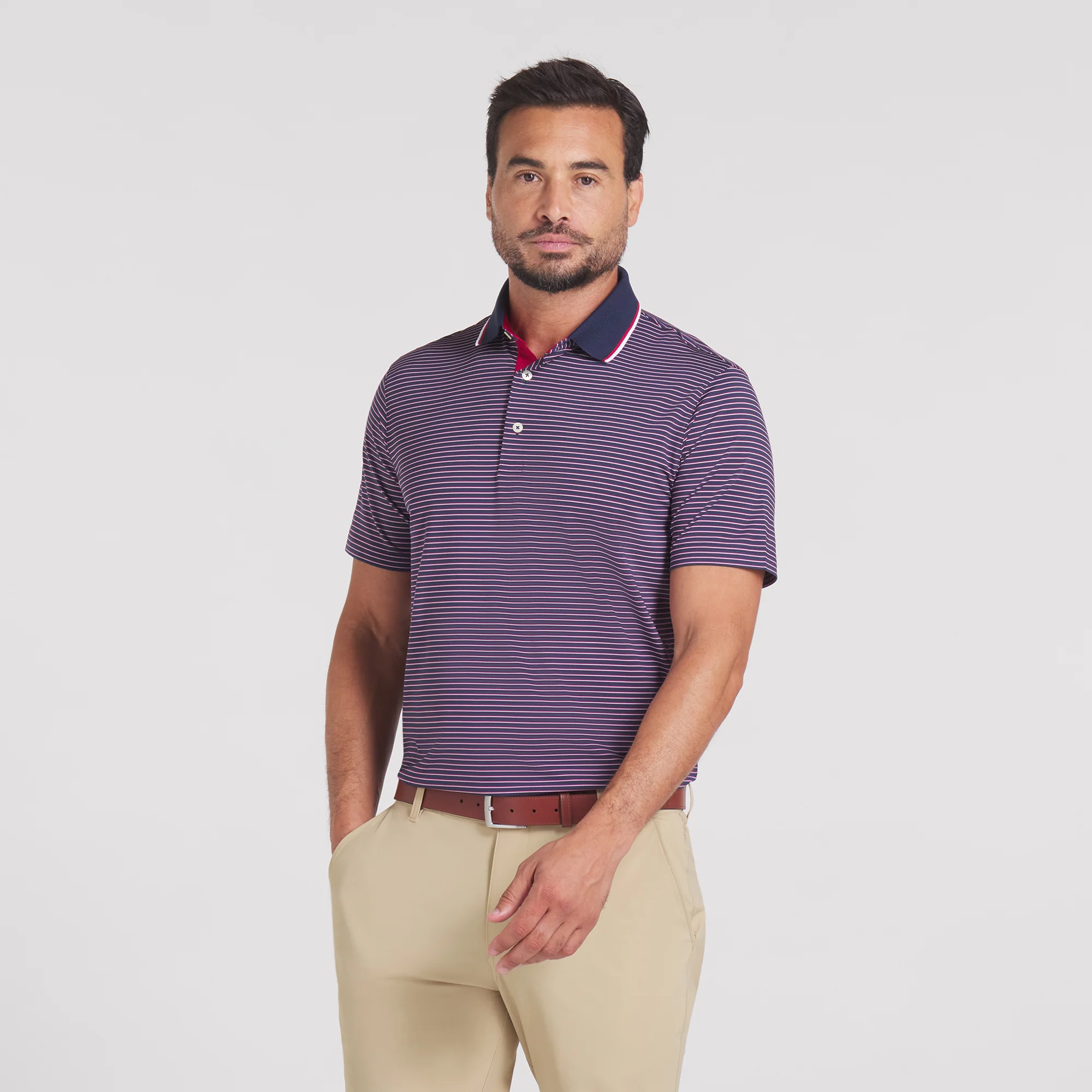 MATTR Elevated Stripe Golf Polo - Image 7