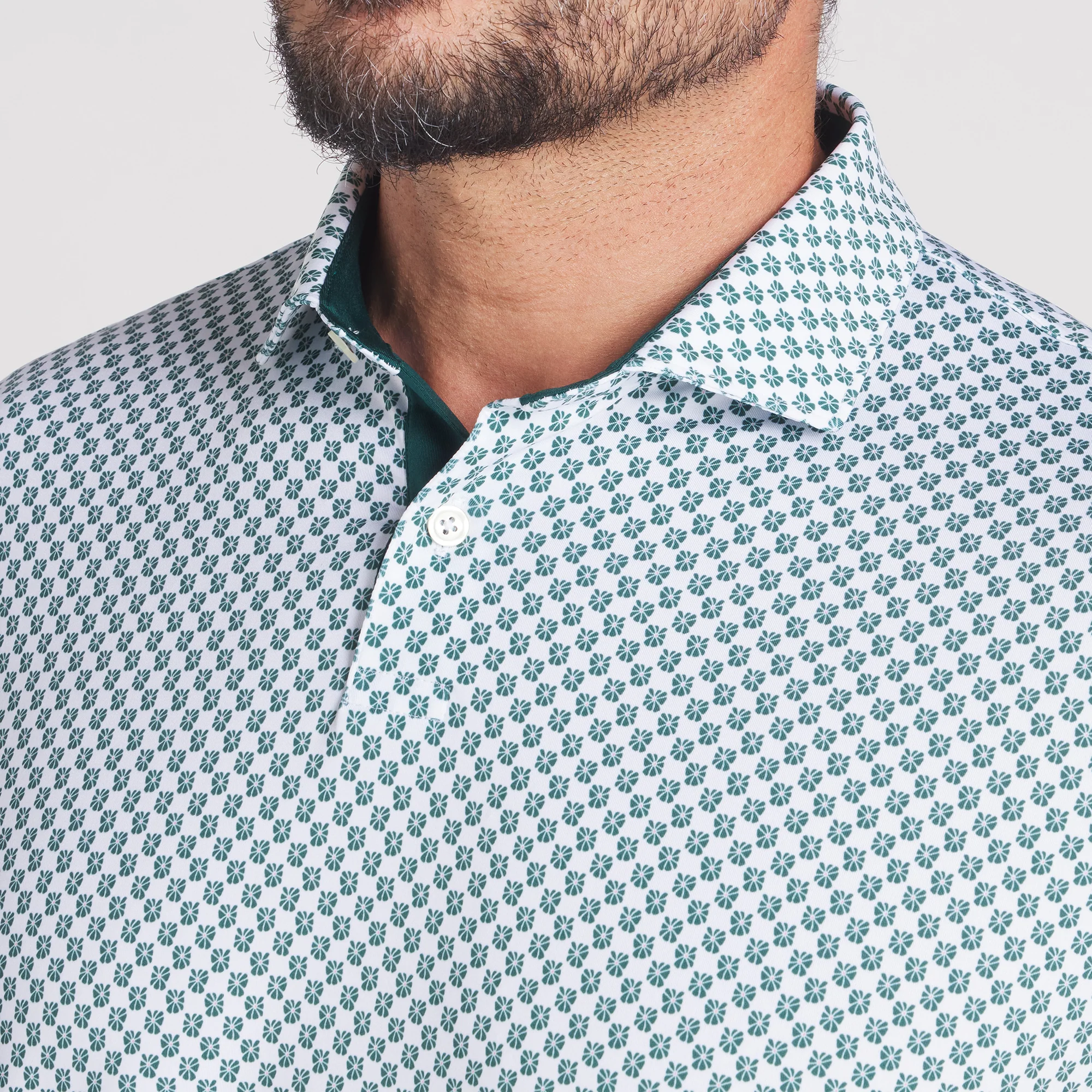 MATTR Micro Floral Golf Polo - Image 10