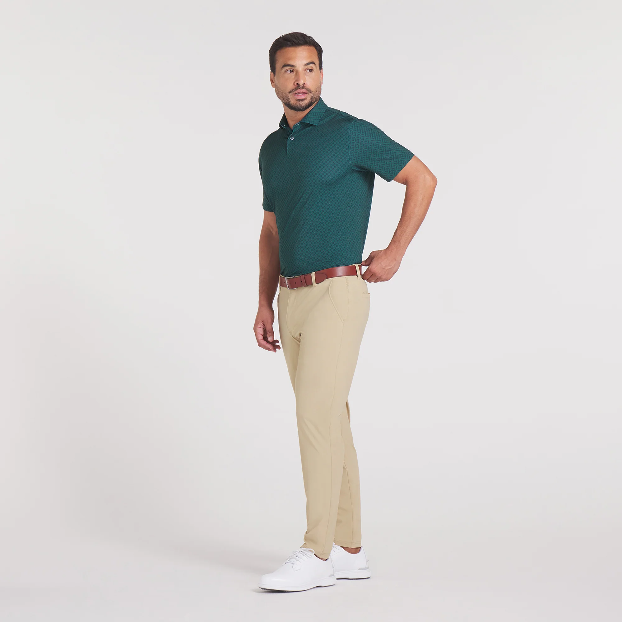 MATTR Micro Floral Golf Polo - Image 15