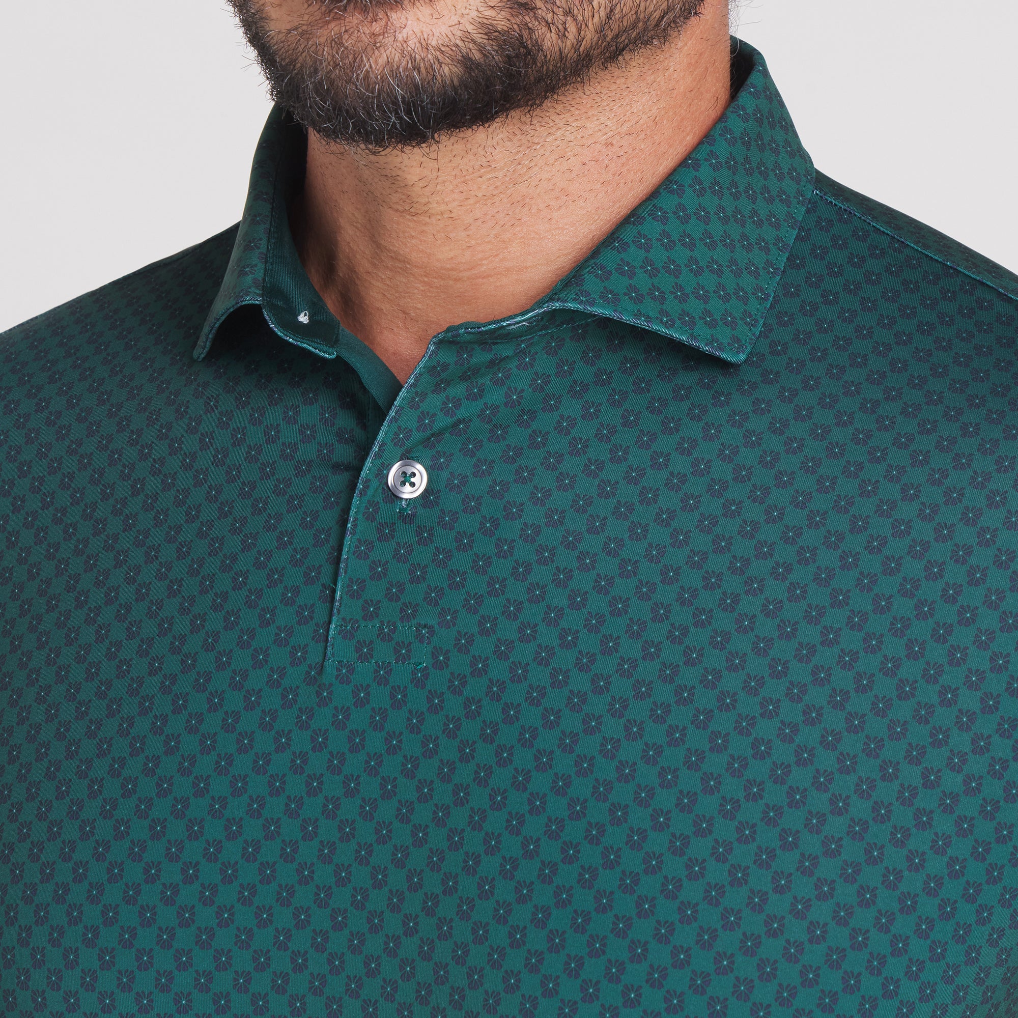 MATTR Micro Floral Golf Polo - Image 16