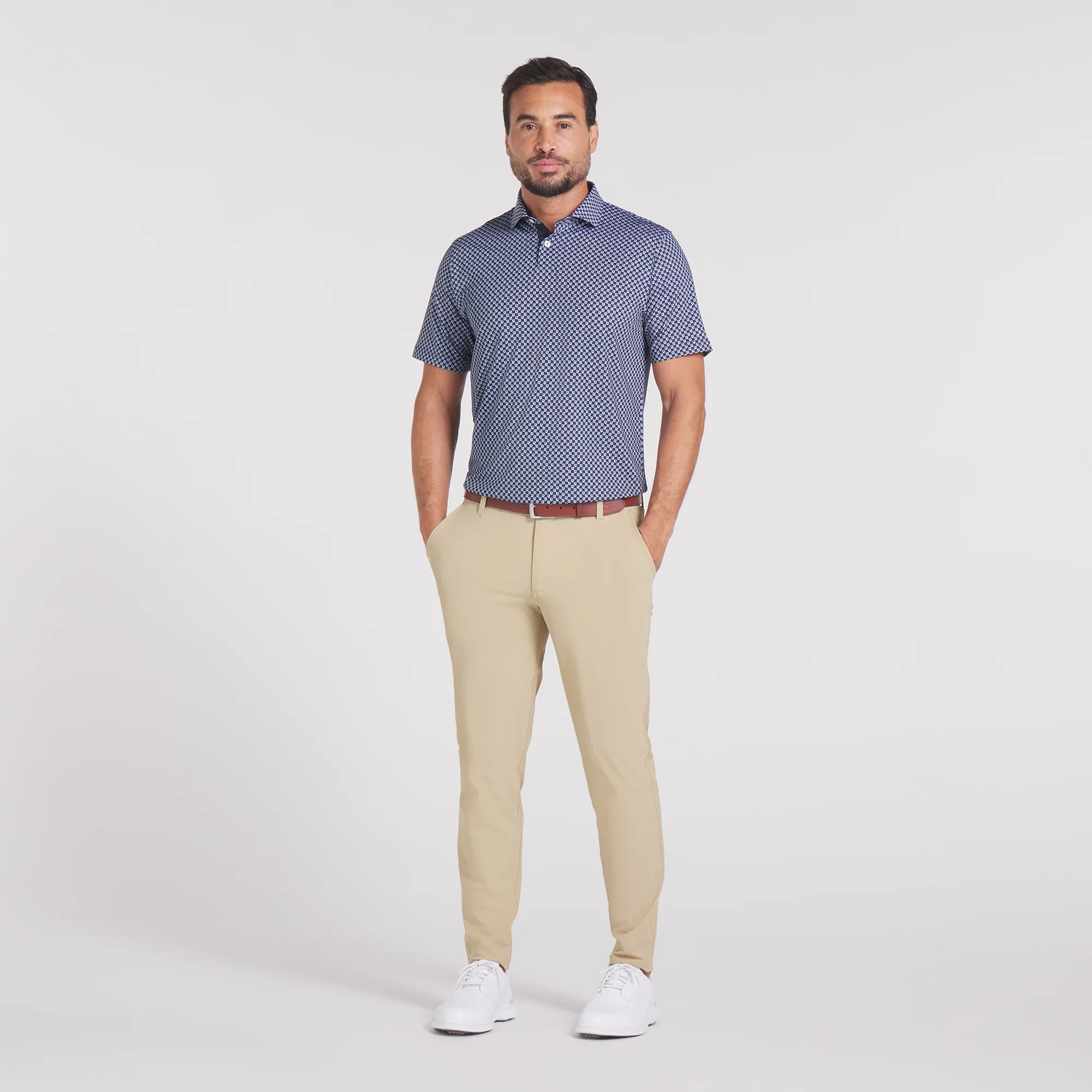 MATTR Micro Floral Golf Polo - Image 21