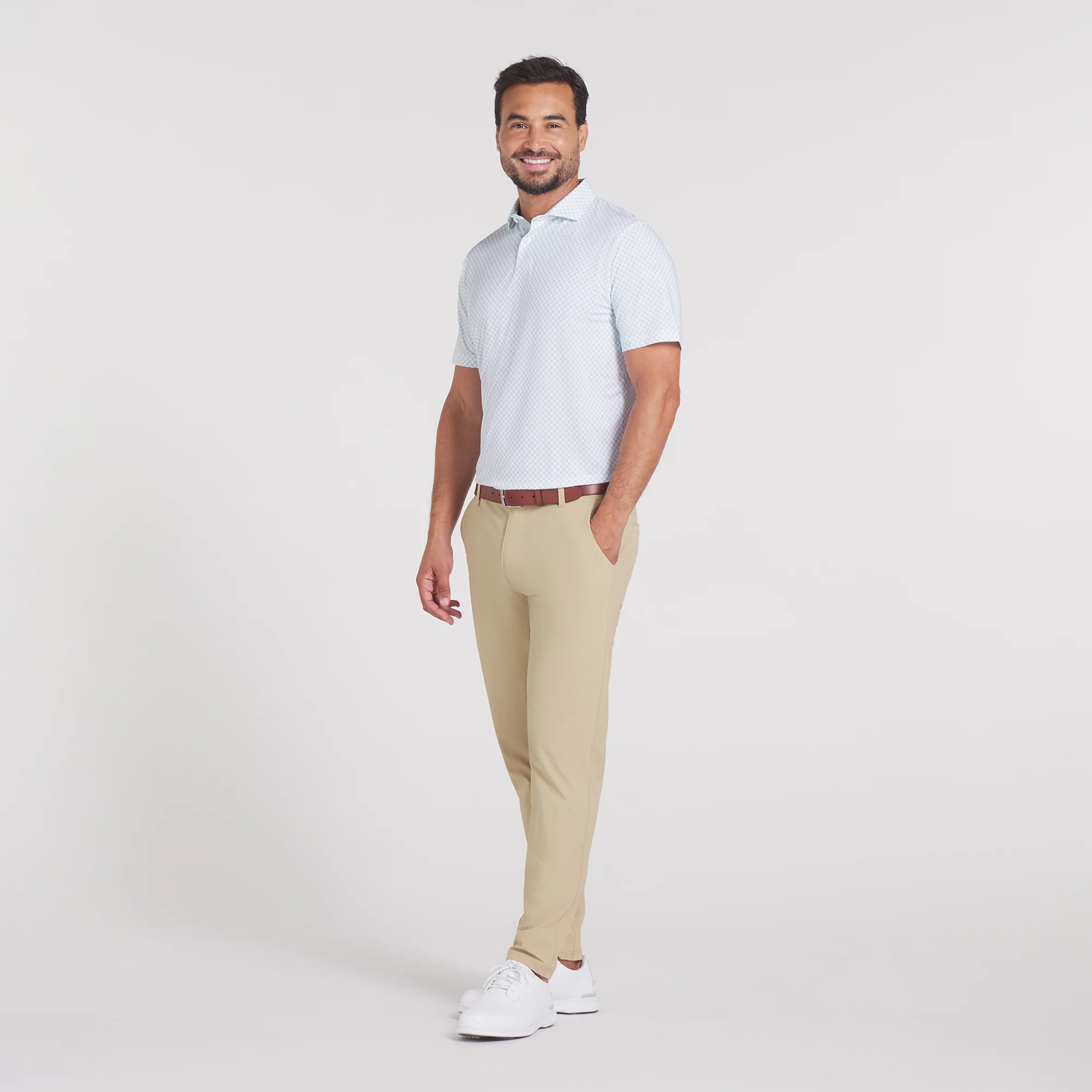 MATTR Micro Floral Golf Polo - Image 3