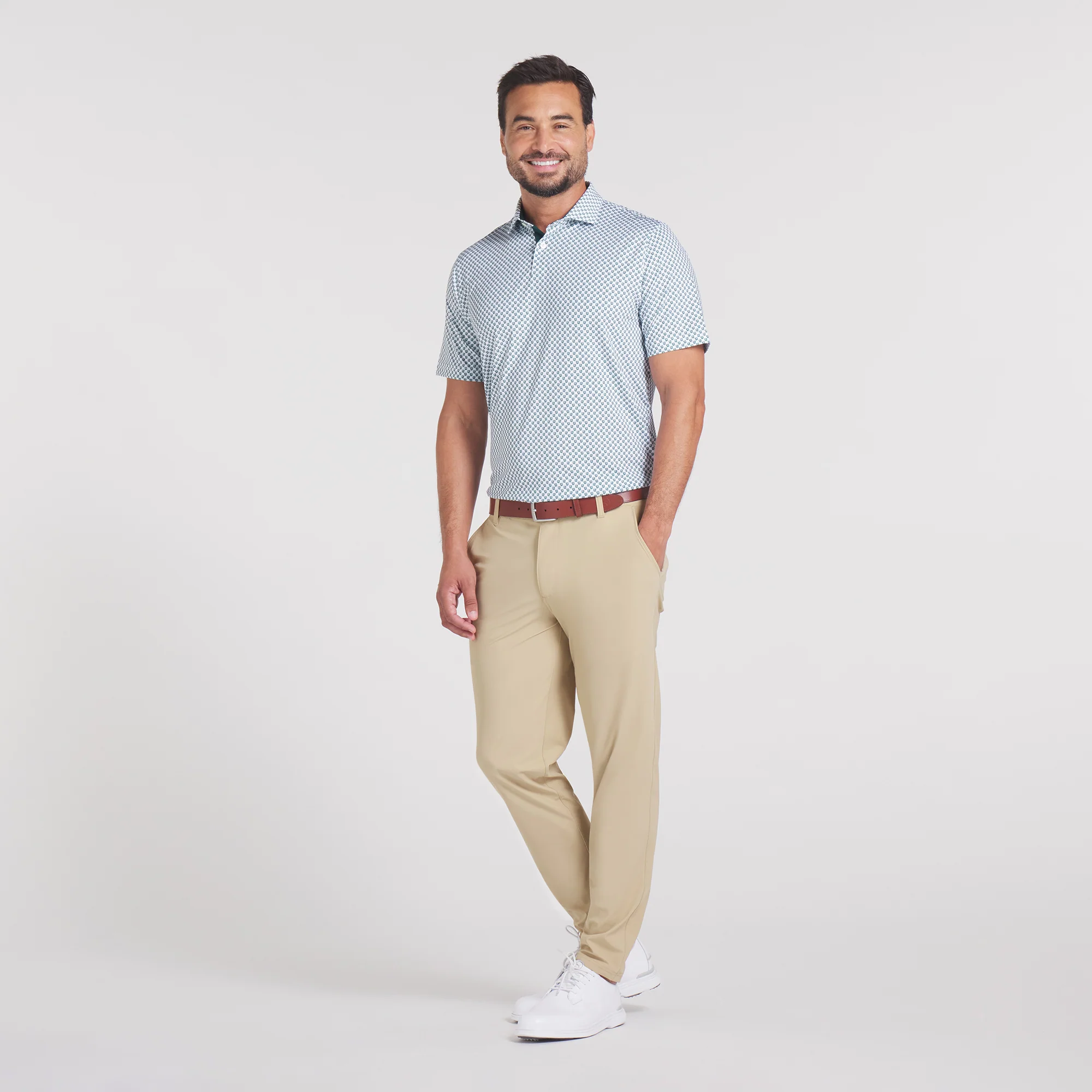 MATTR Micro Floral Golf Polo - Image 9
