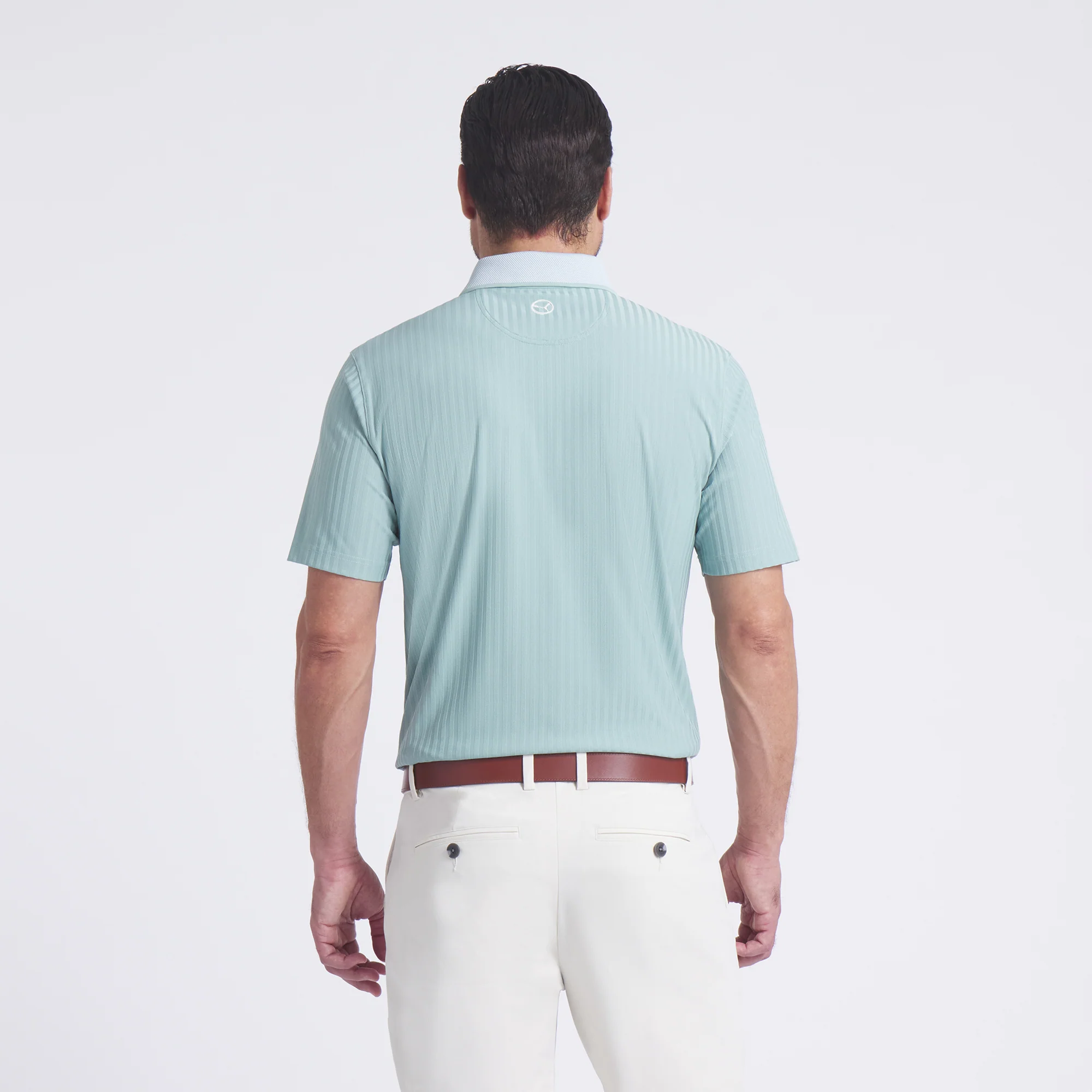 MATTR Stripe Jacquard Golf Polo - Image 14