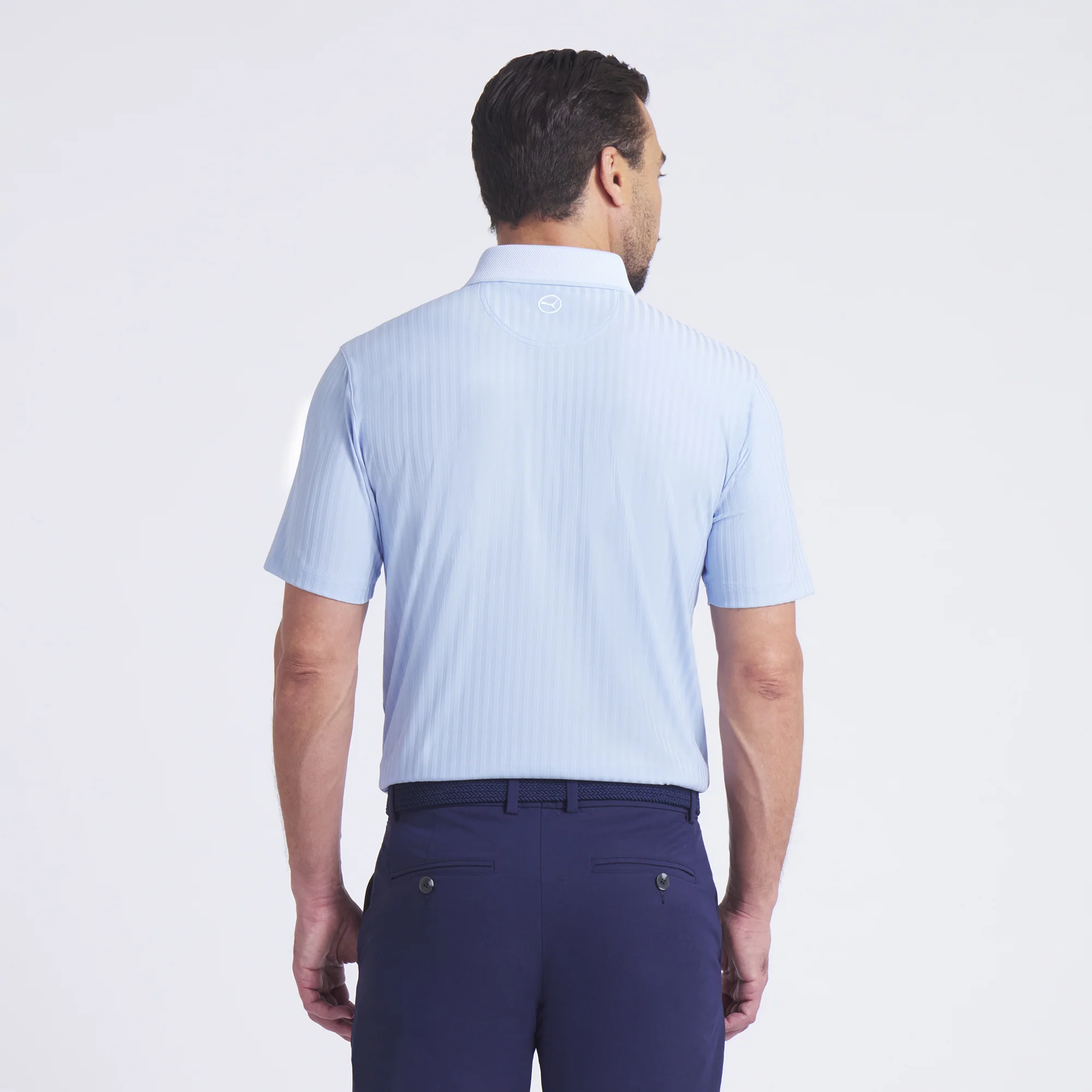 MATTR Stripe Jacquard Golf Polo - Image 2