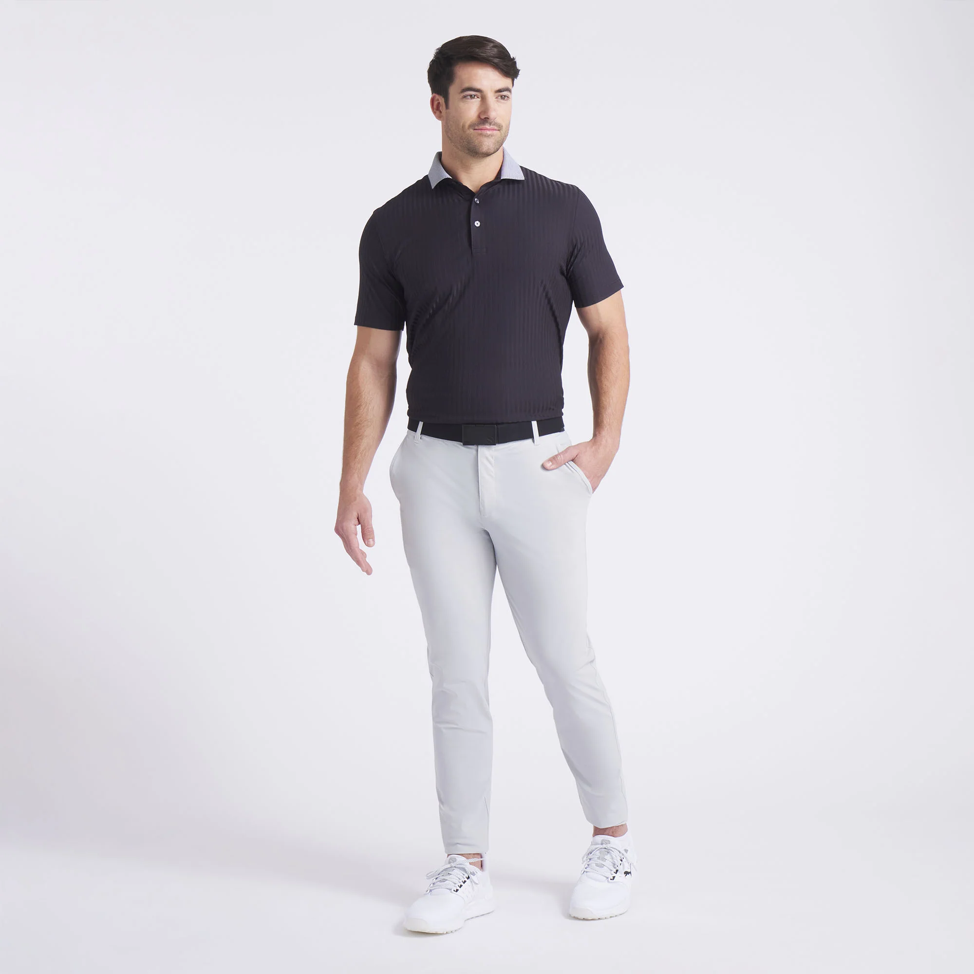 MATTR Stripe Jacquard Golf Polo - Image 22