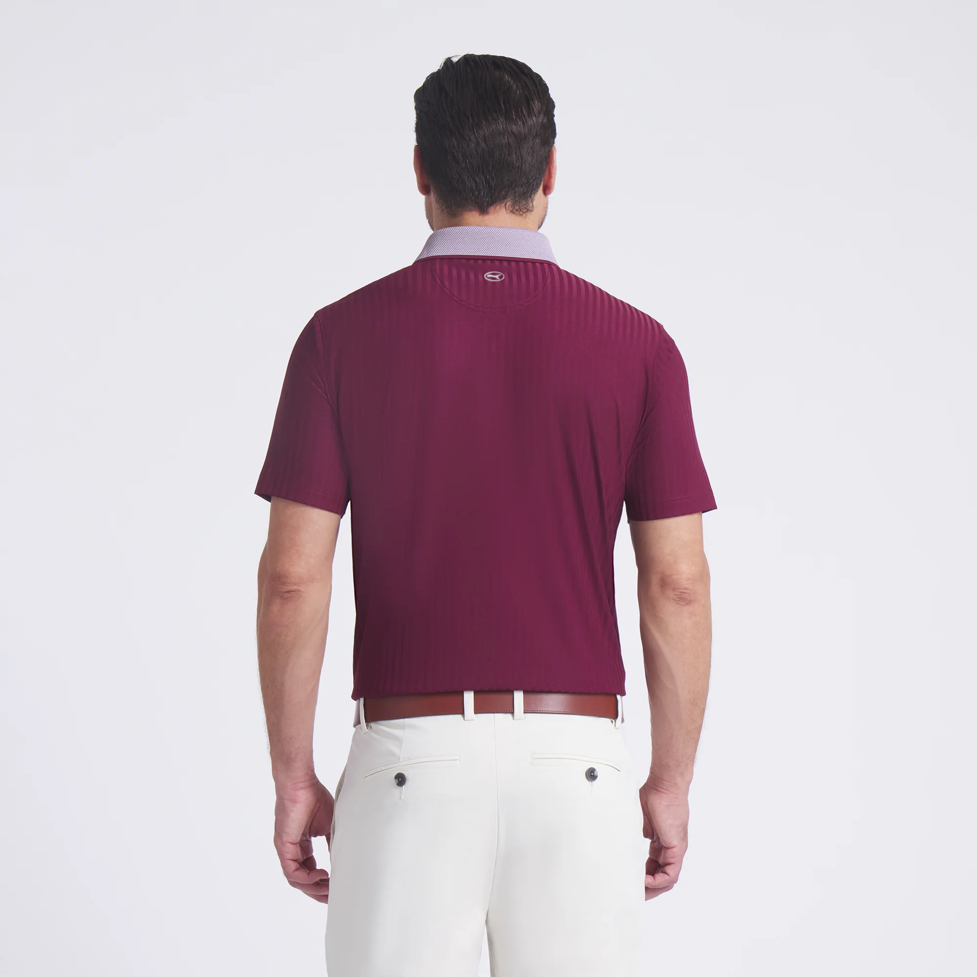MATTR Stripe Jacquard Golf Polo - Image 8