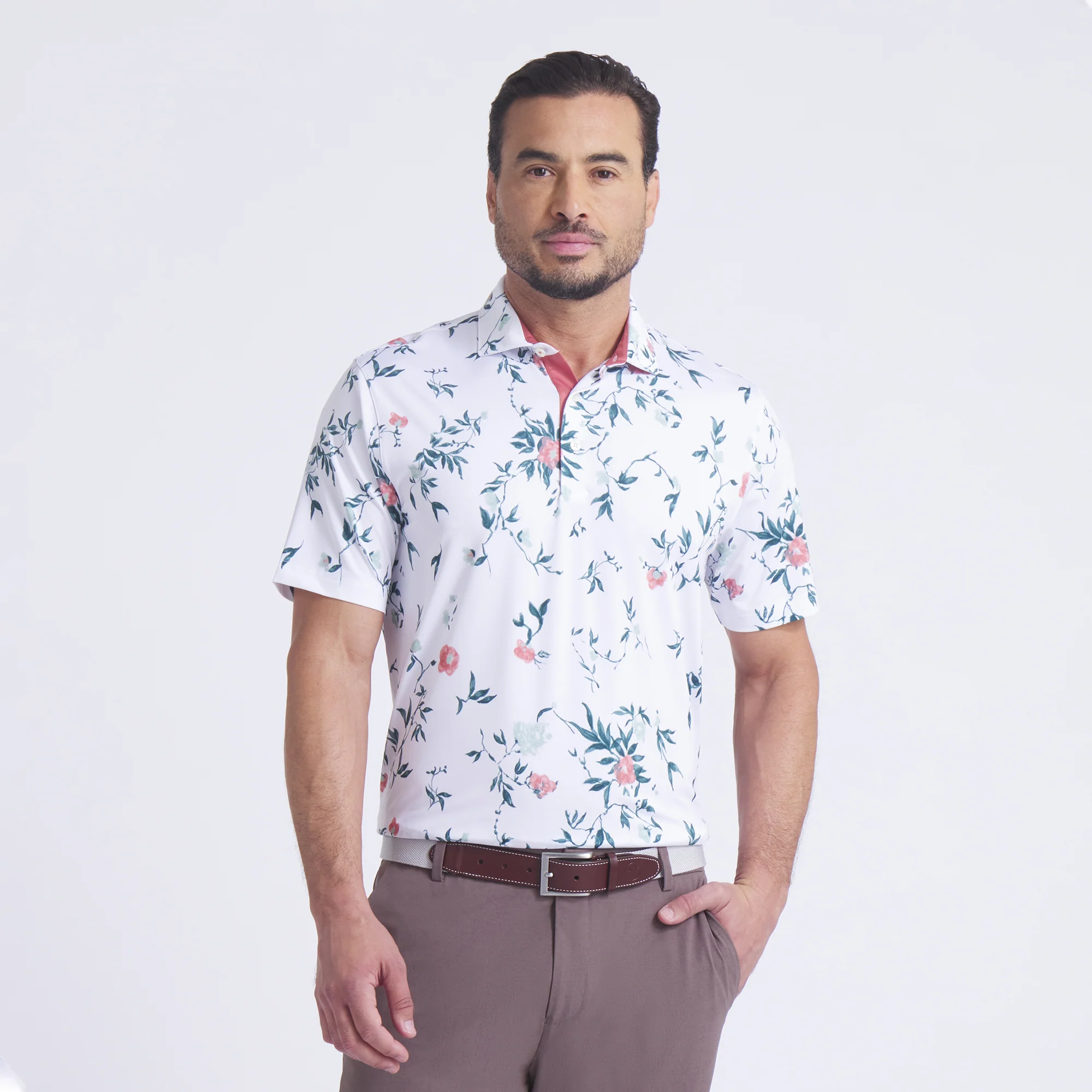 MATTR Water Floral Golf Polo