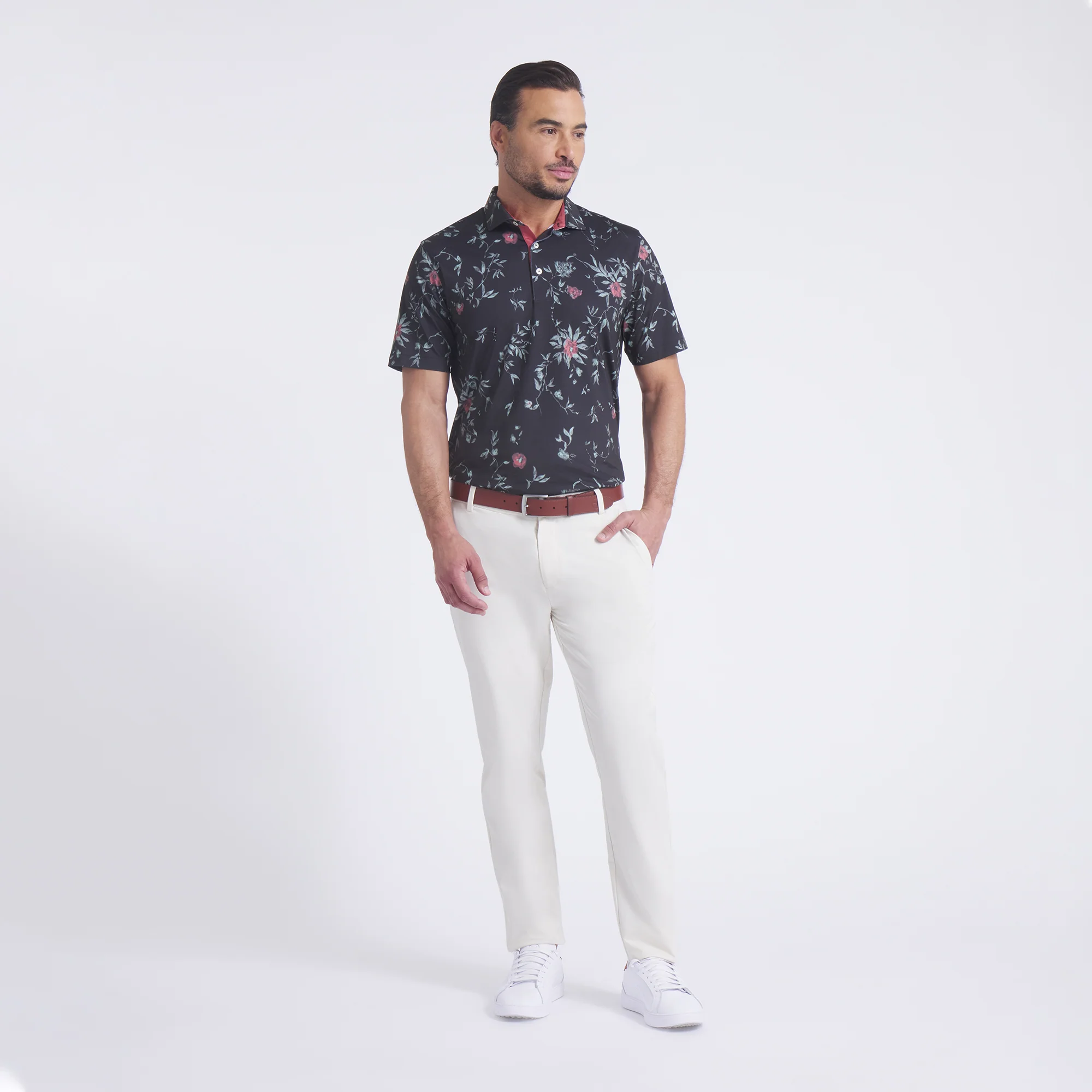 MATTR Water Floral Golf Polo - Image 10