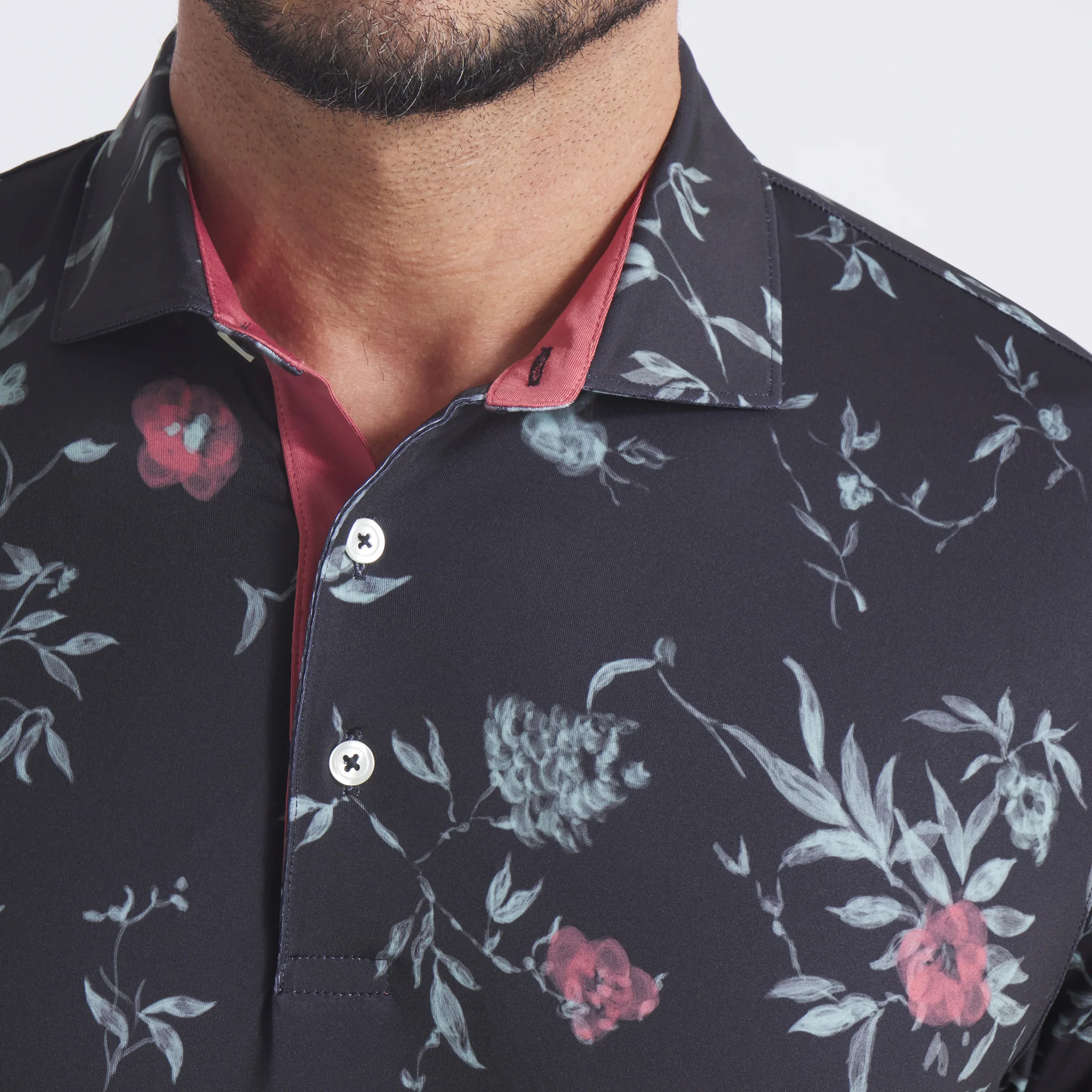MATTR Water Floral Golf Polo - Image 9