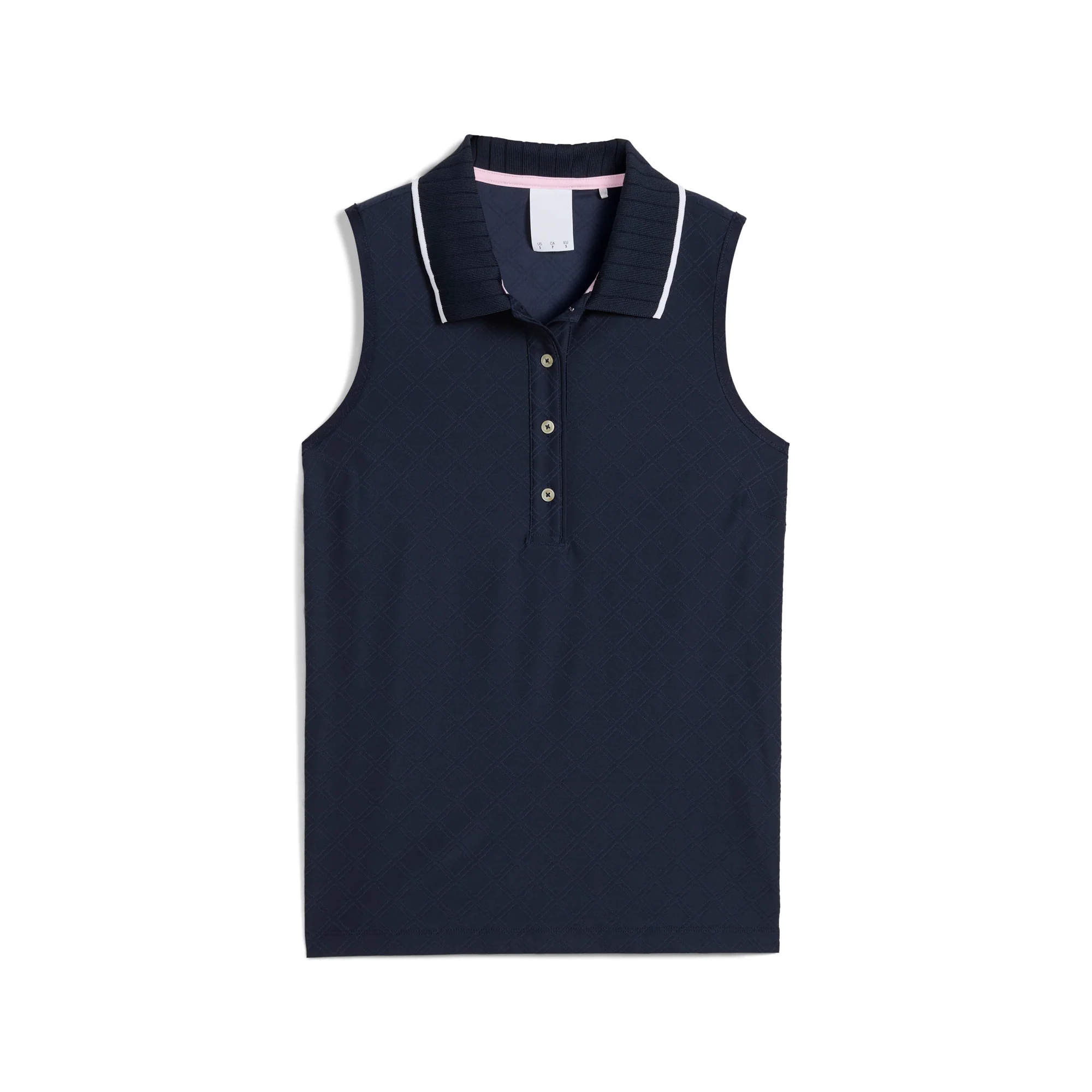 Women's AP Jacquard Sleeveless Golf Polo - Image 11