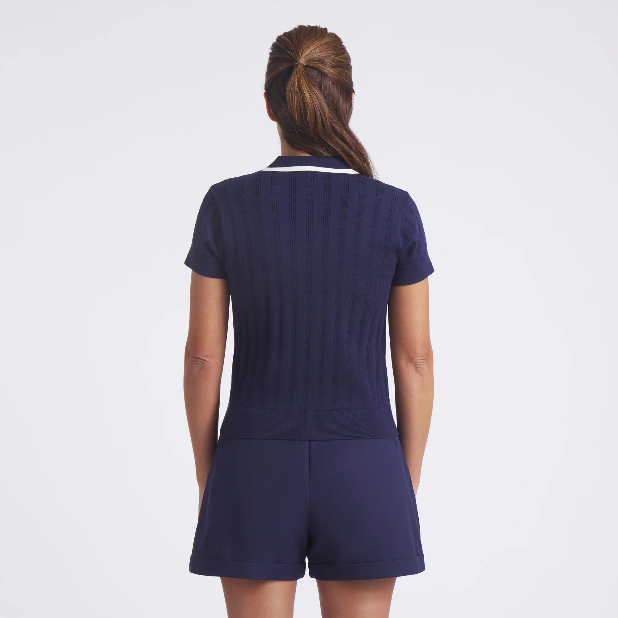 Women's AP Pointelle Golf Polo - Image 9