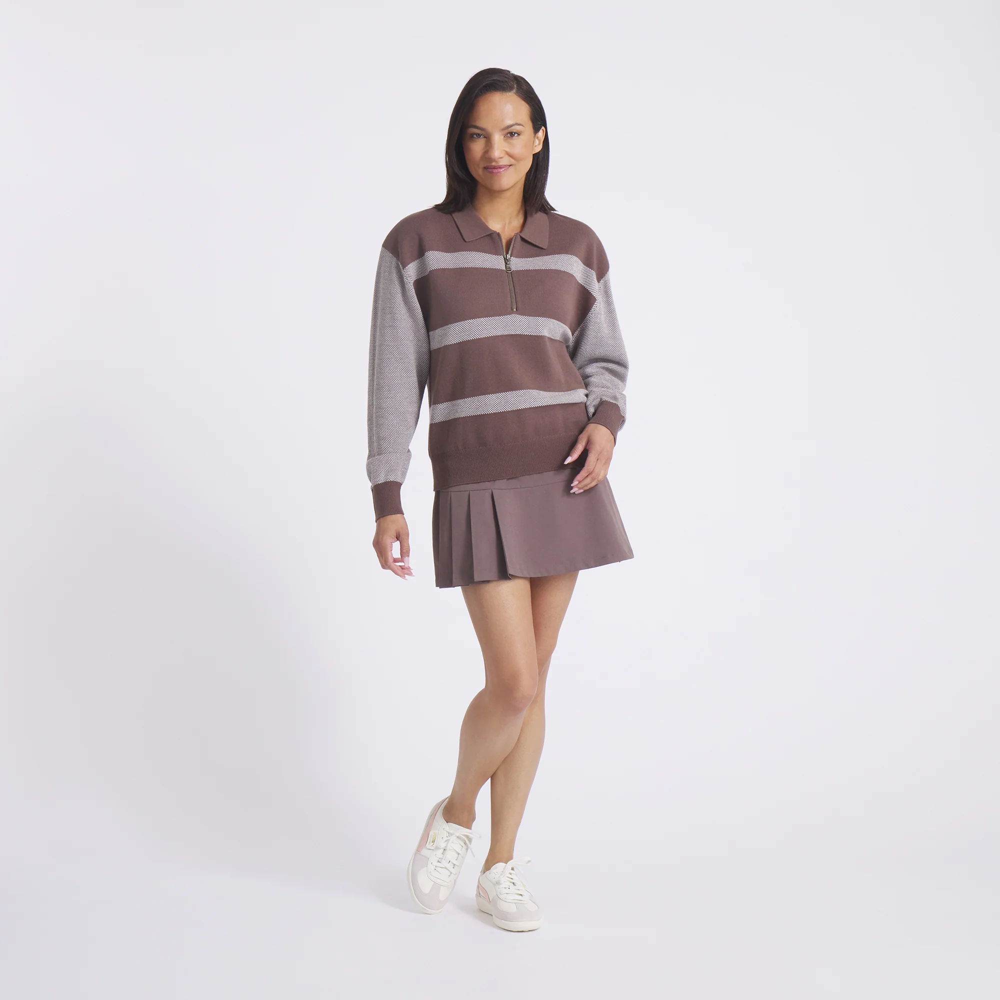 Women's AP Sweater Collared Golf 1/4 Zip - Image 4