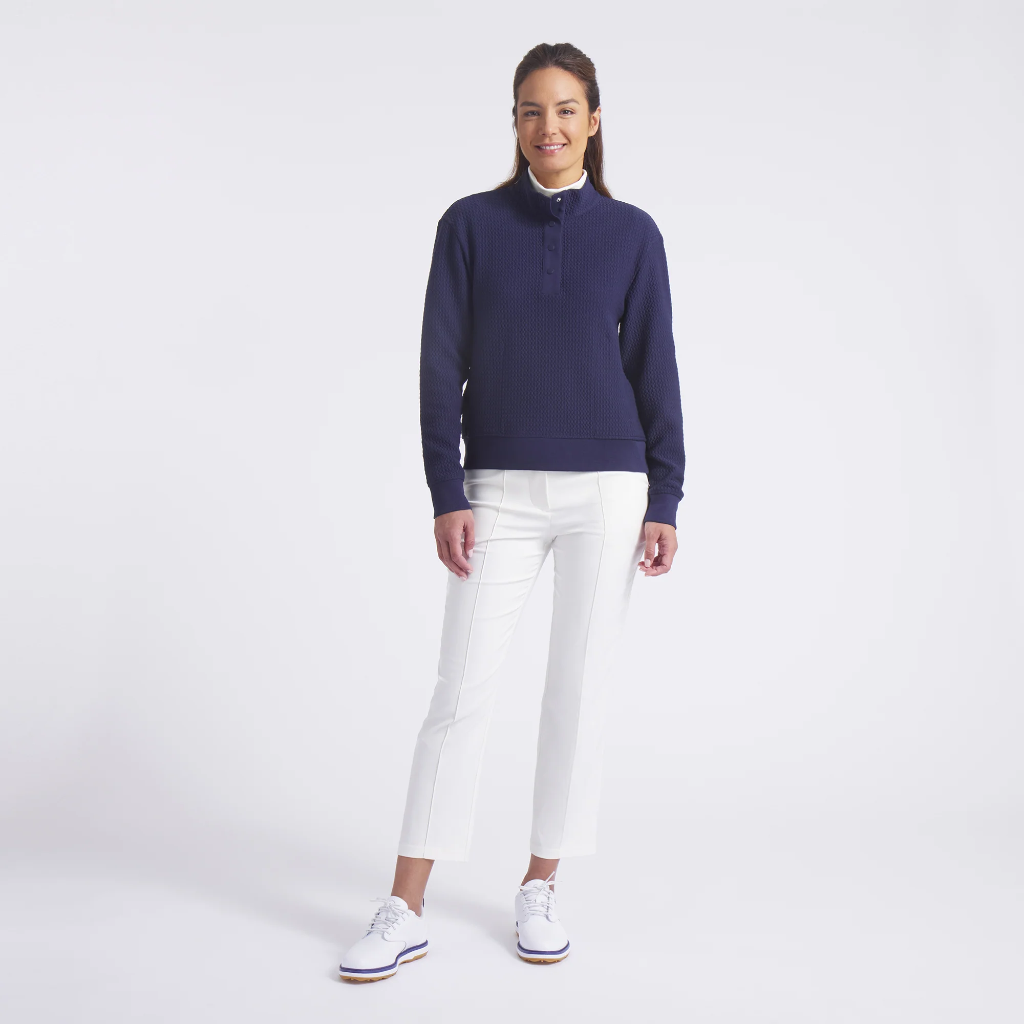 Women's Boulder 1/2 Snap Pullover Golf Sweater - Image 16