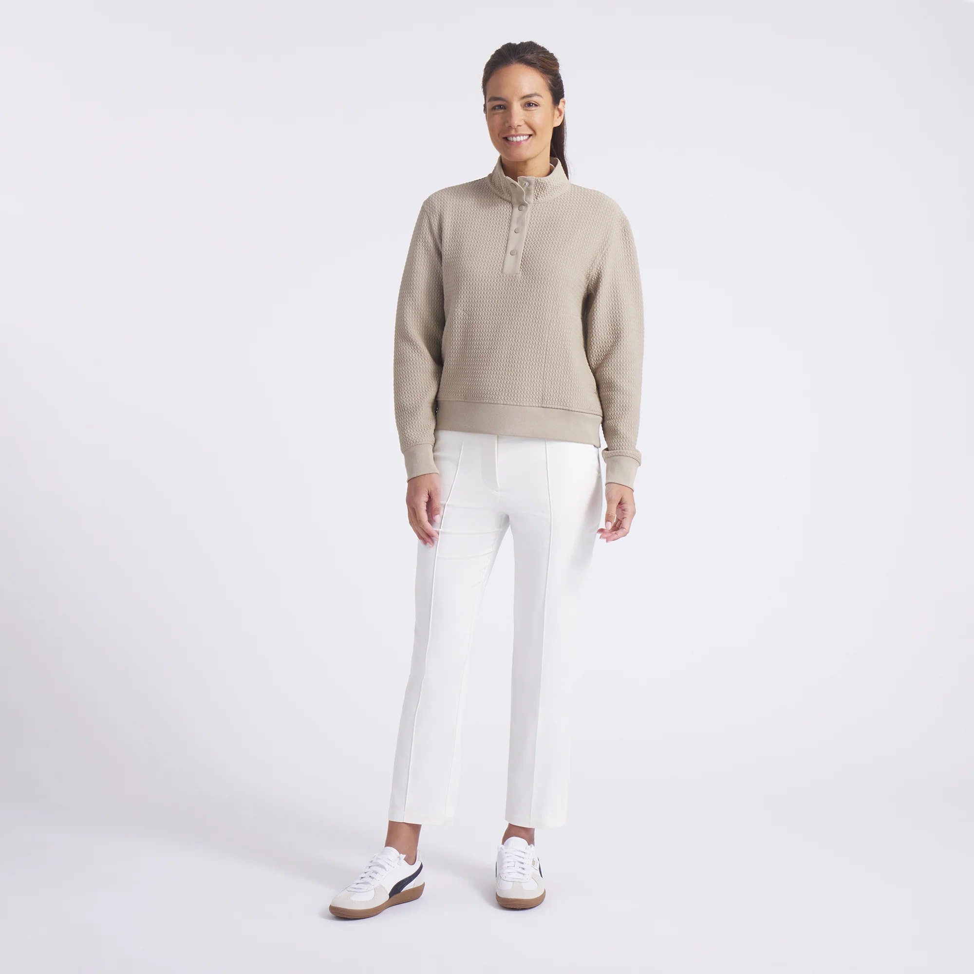 Women's Boulder 1/2 Snap Pullover Golf Sweater - Image 5