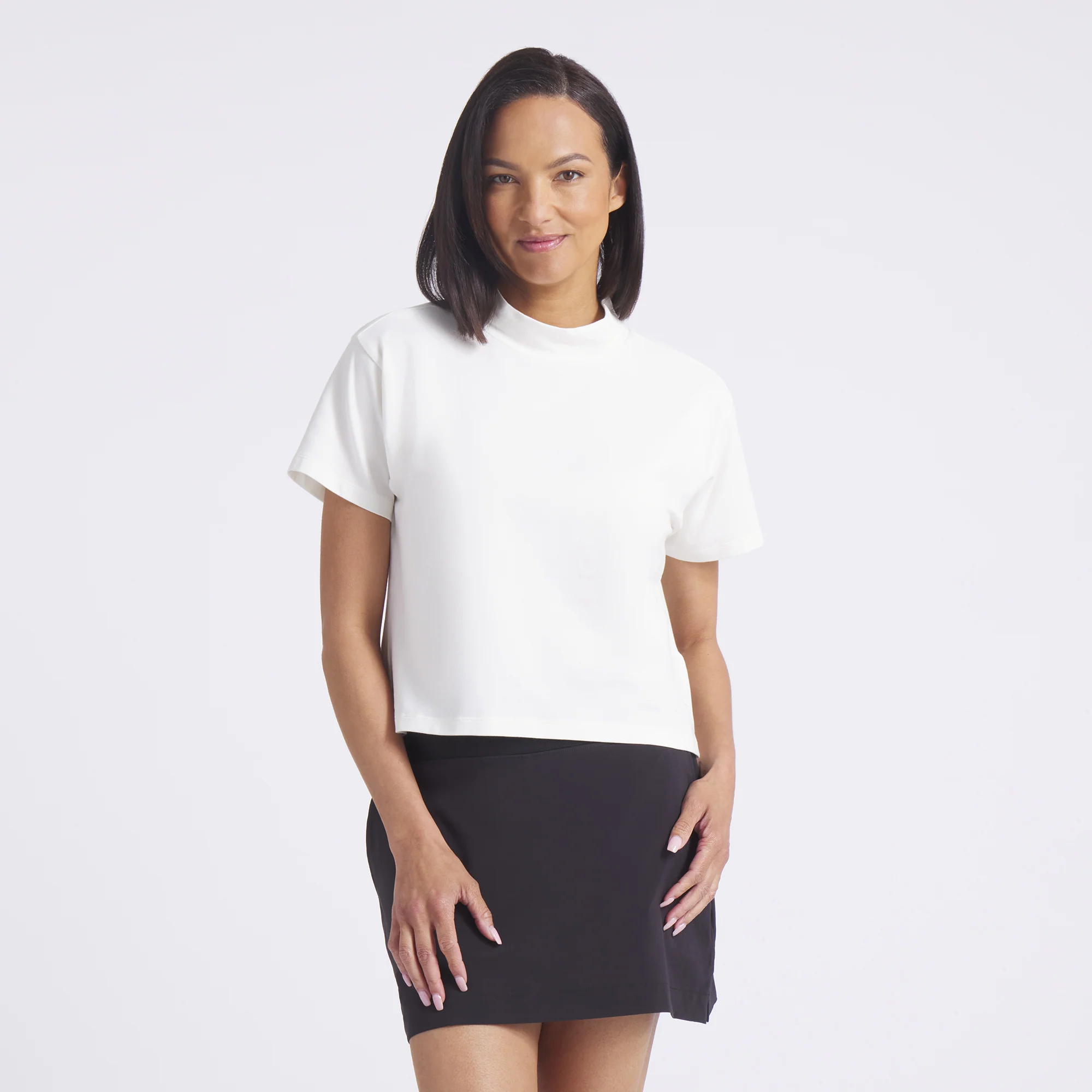 Women's Charlotte Modalon Mock Neck Golf Polo - Image 7