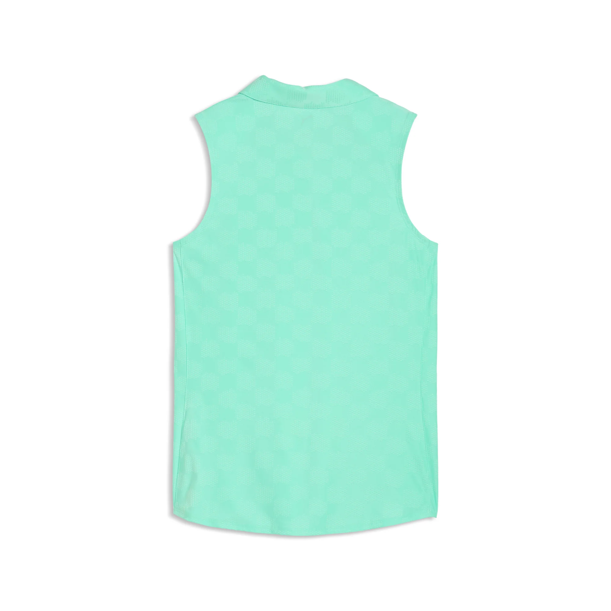 Women's Check Jacquard Sleeveless Golf Polo - Image 12