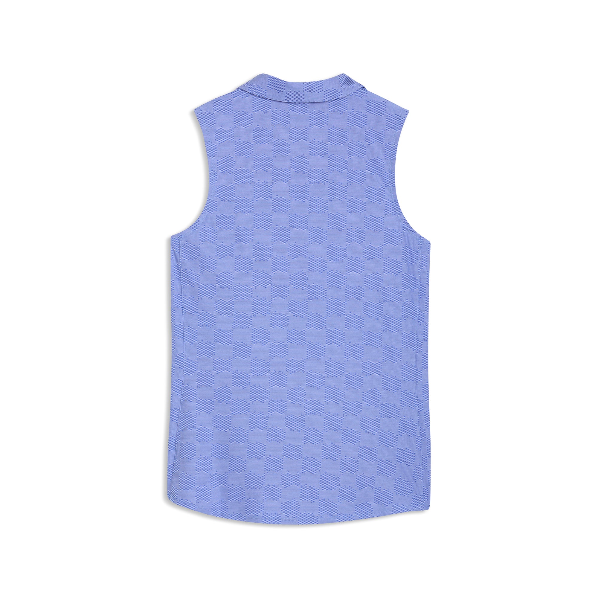 Women's Check Jacquard Sleeveless Golf Polo - Image 18