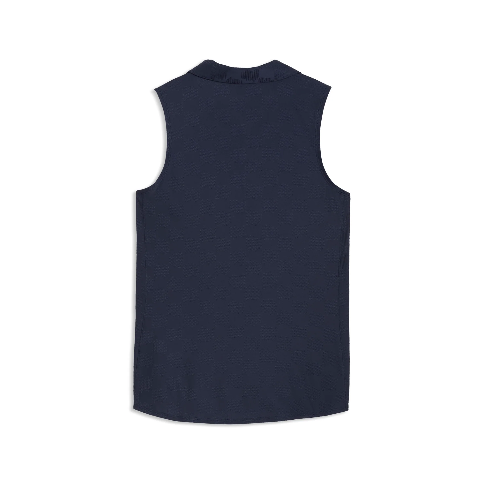 Women's Check Jacquard Sleeveless Golf Polo - Image 6