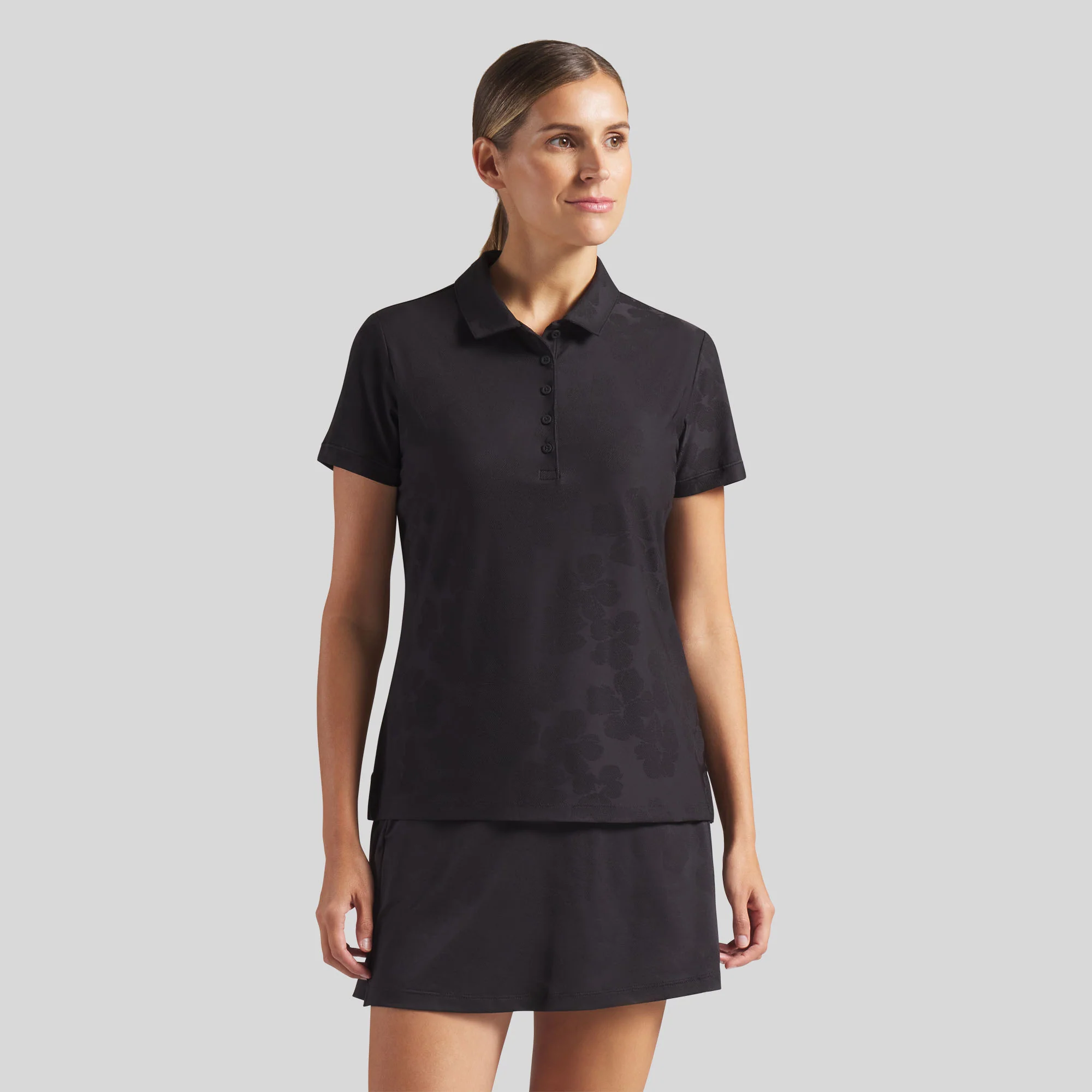 Women's Floral Lace Jacquard Golf Polo - Image 15