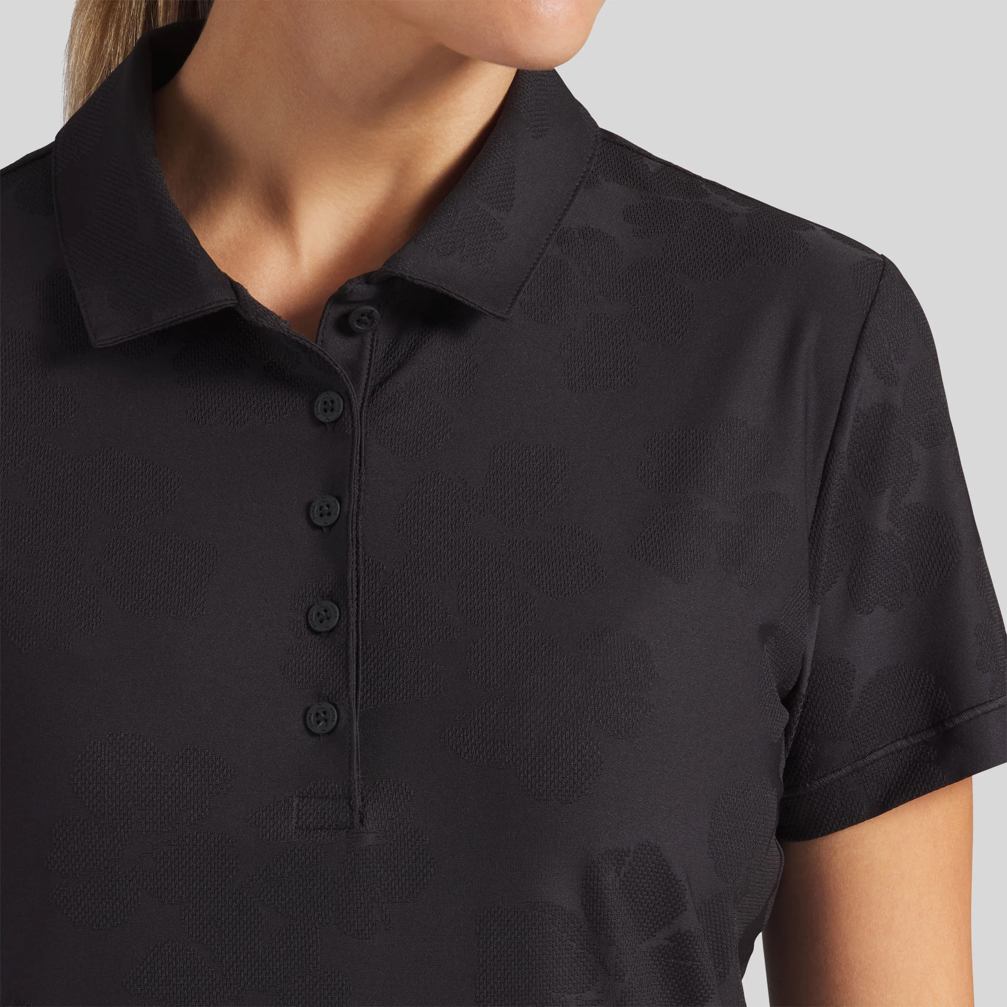 Women's Floral Lace Jacquard Golf Polo - Image 18