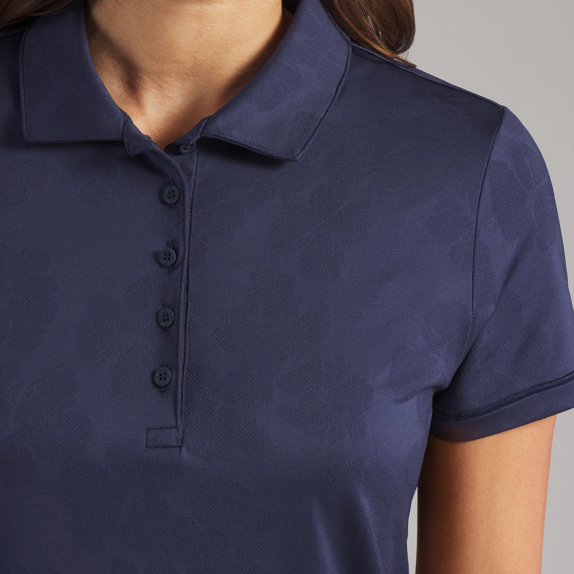 Women's Floral Lace Jacquard Golf Polo - Image 4