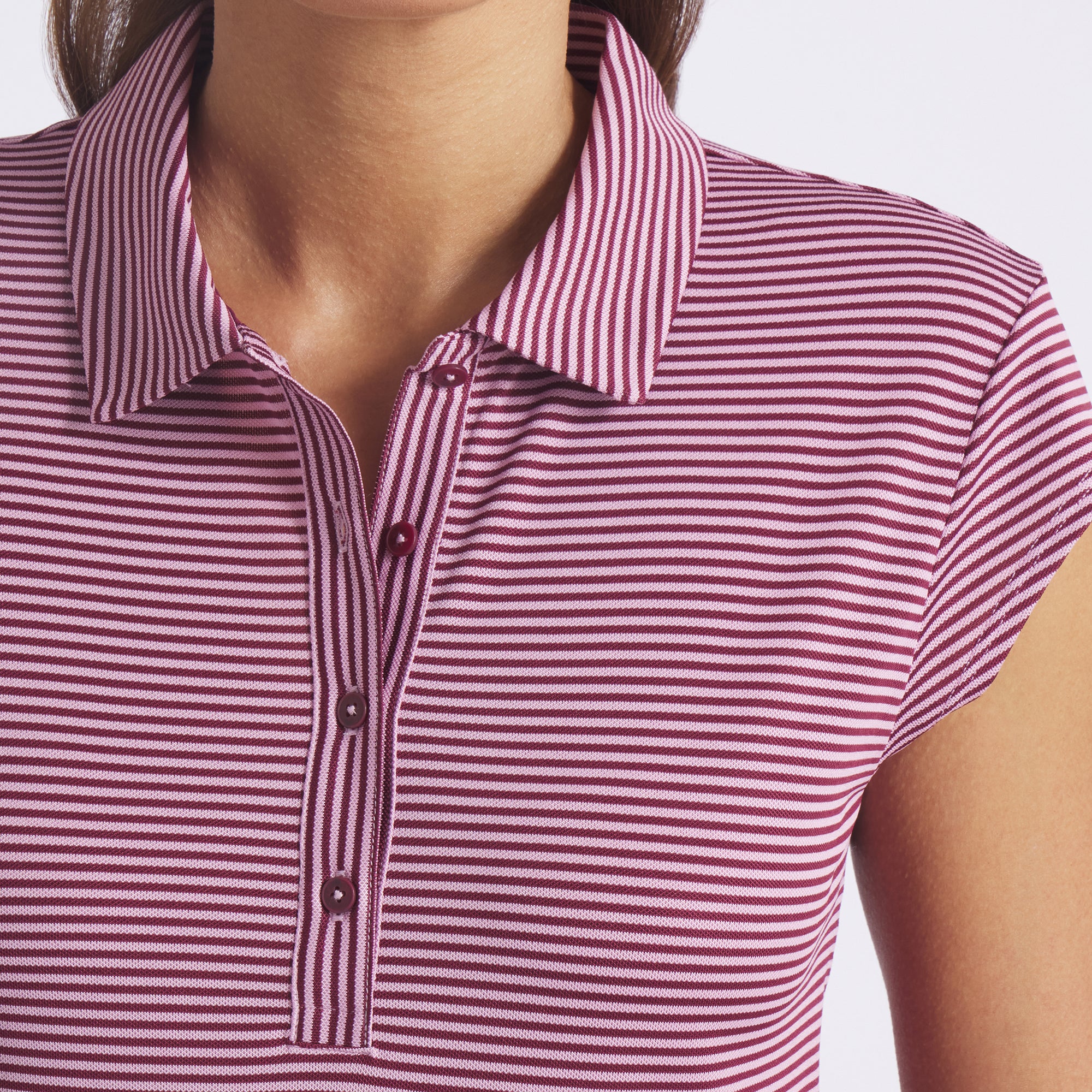 Women's Isle Pique Cap Sleeve Golf Polo - Image 3