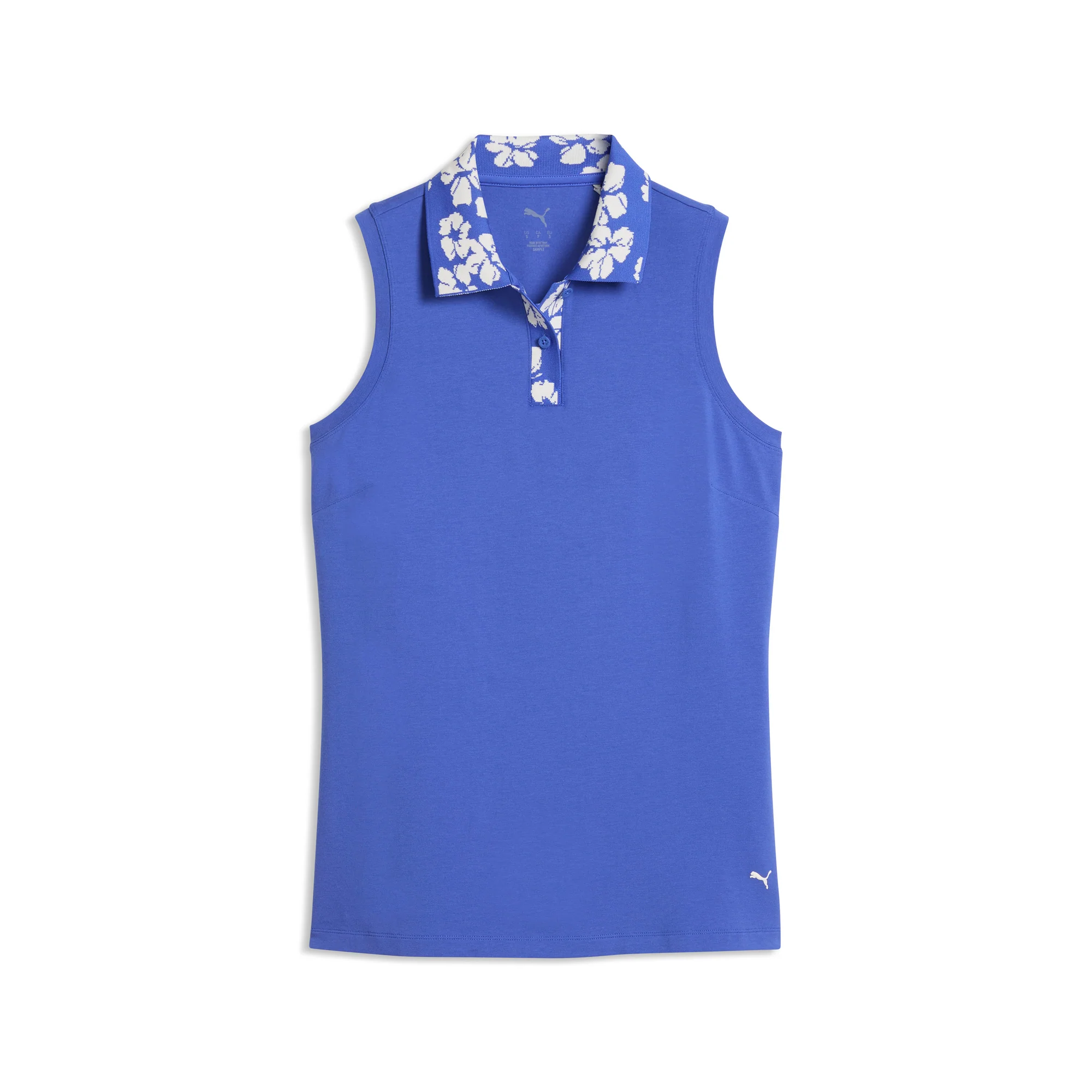 Women's Modalon Floral Rib Sleeveless Golf Polo - Image 7
