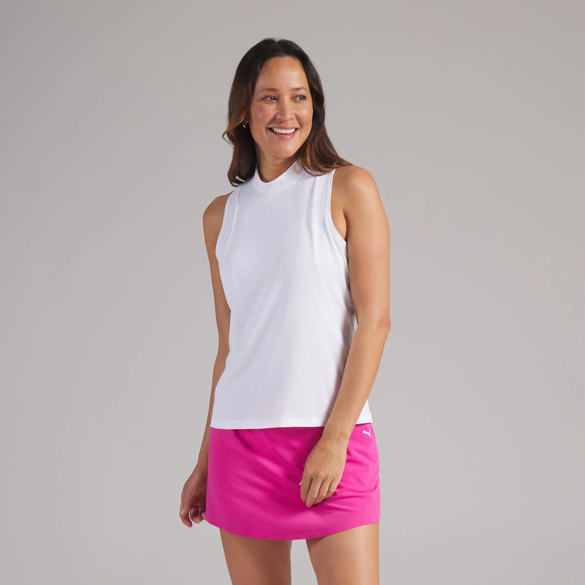 Women's Nylon Sport Sleeveless Mockneck Golf Polo - Image 7