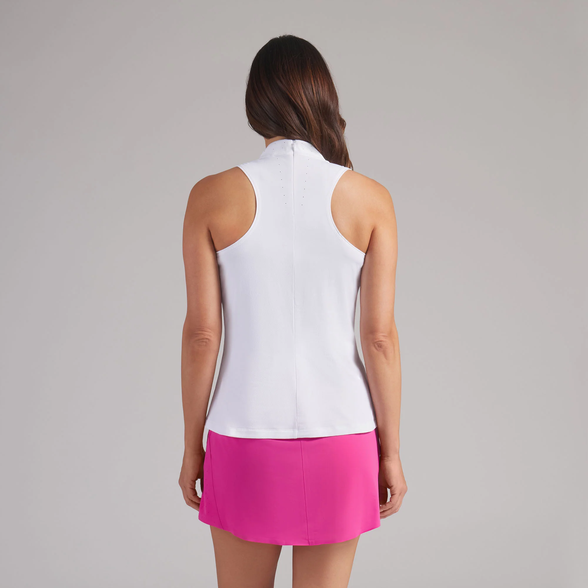 Women's Nylon Sport Sleeveless Mockneck Golf Polo - Image 8