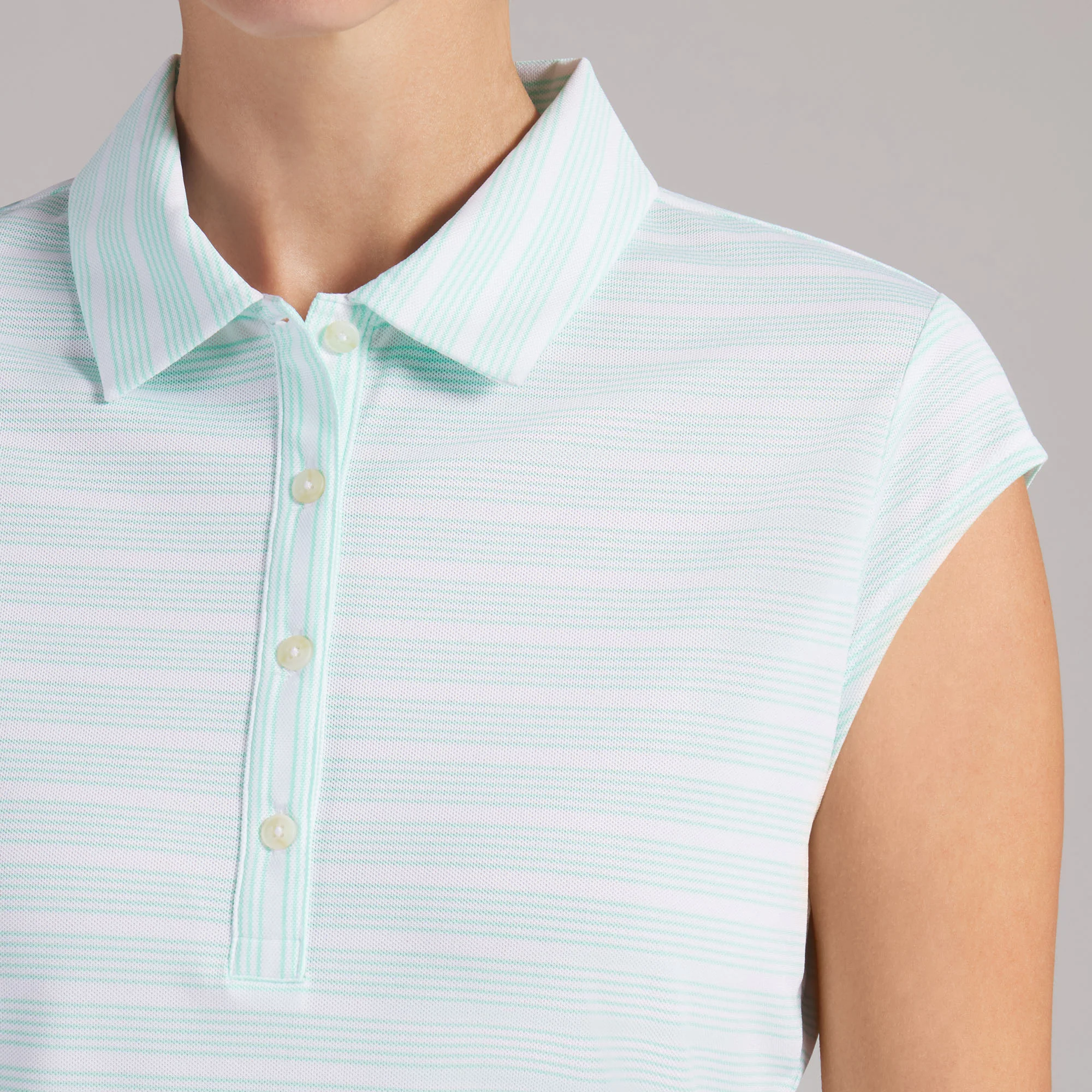 Women's Pique YD Stripe Cap Sleeve Golf Polo - Image 16