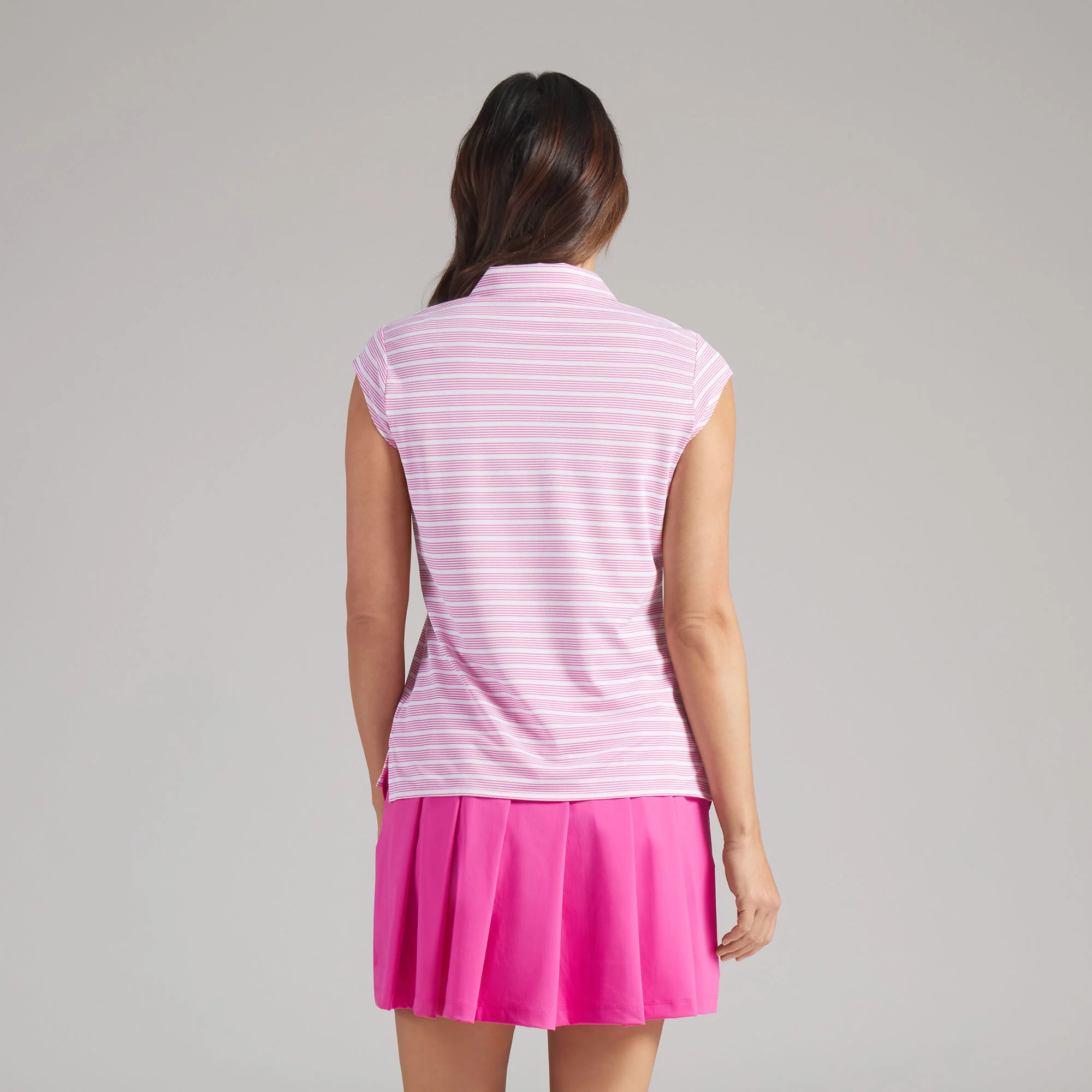 Women's Pique YD Stripe Cap Sleeve Golf Polo - Image 20